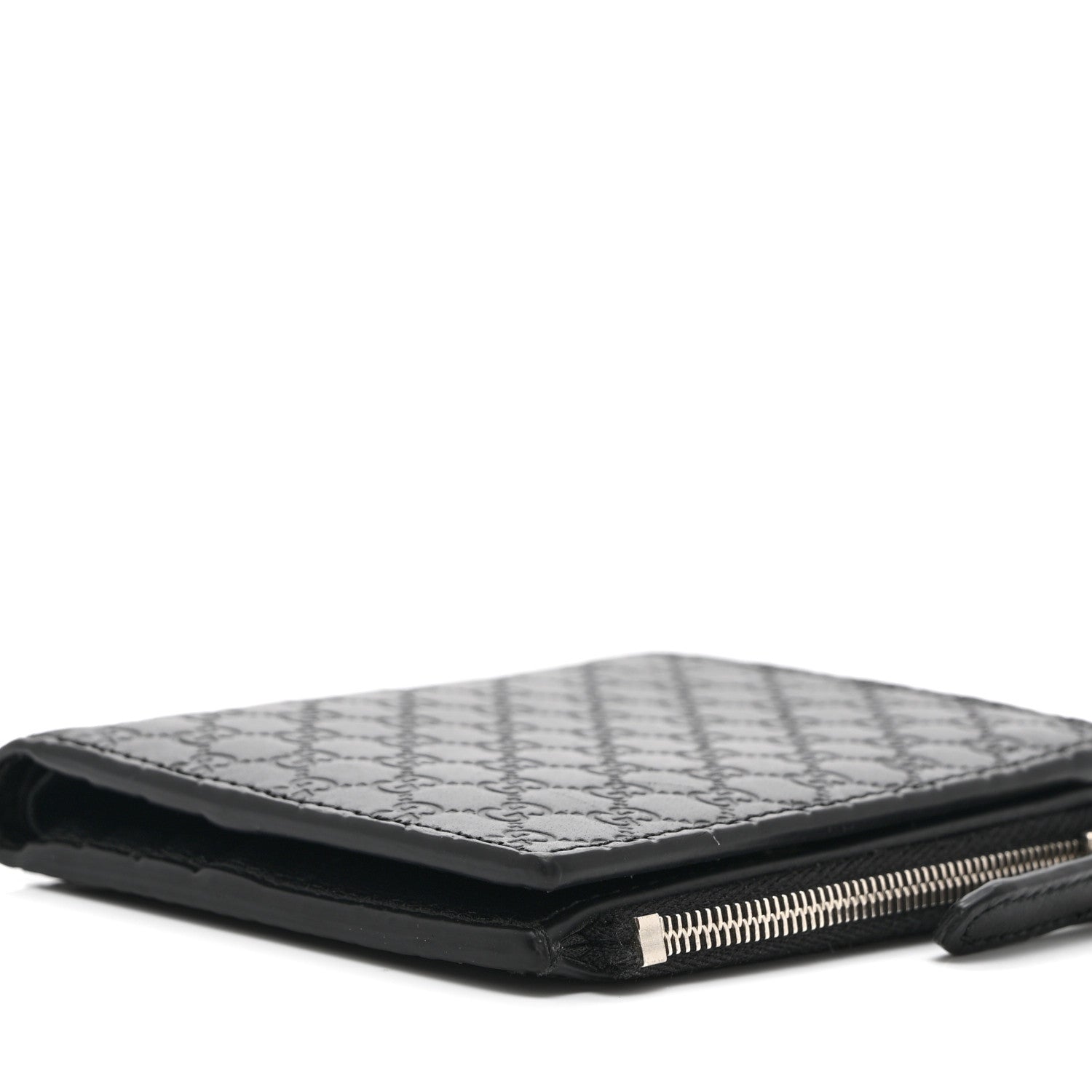 Microguccissima Snap Bi-Fold Wallet Black