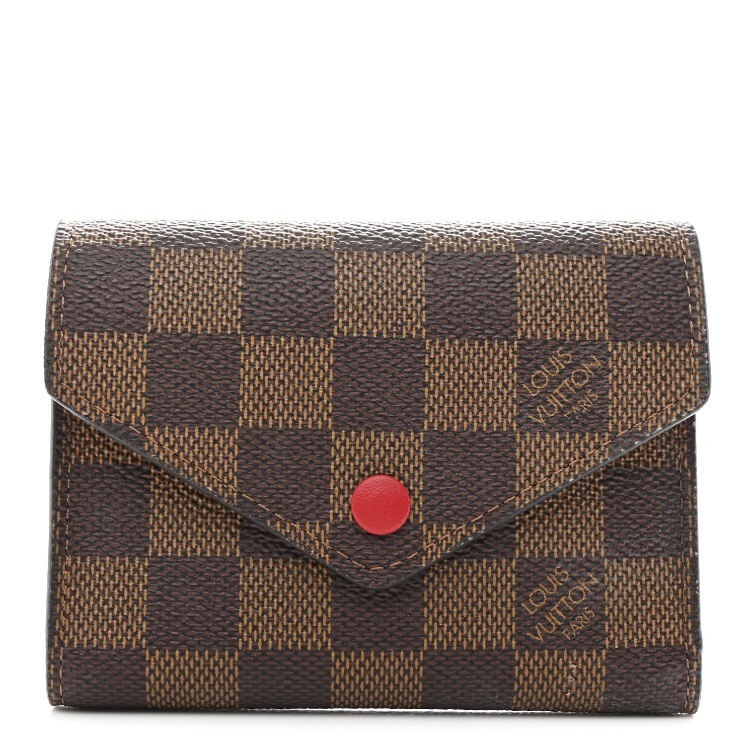 Damier Ebene Victorine Wallet Red
