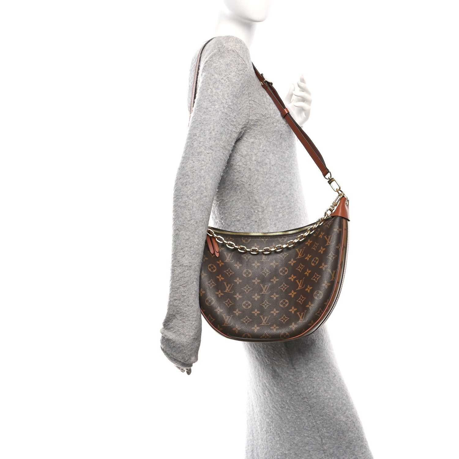 Reverse Monogram Loop Hobo