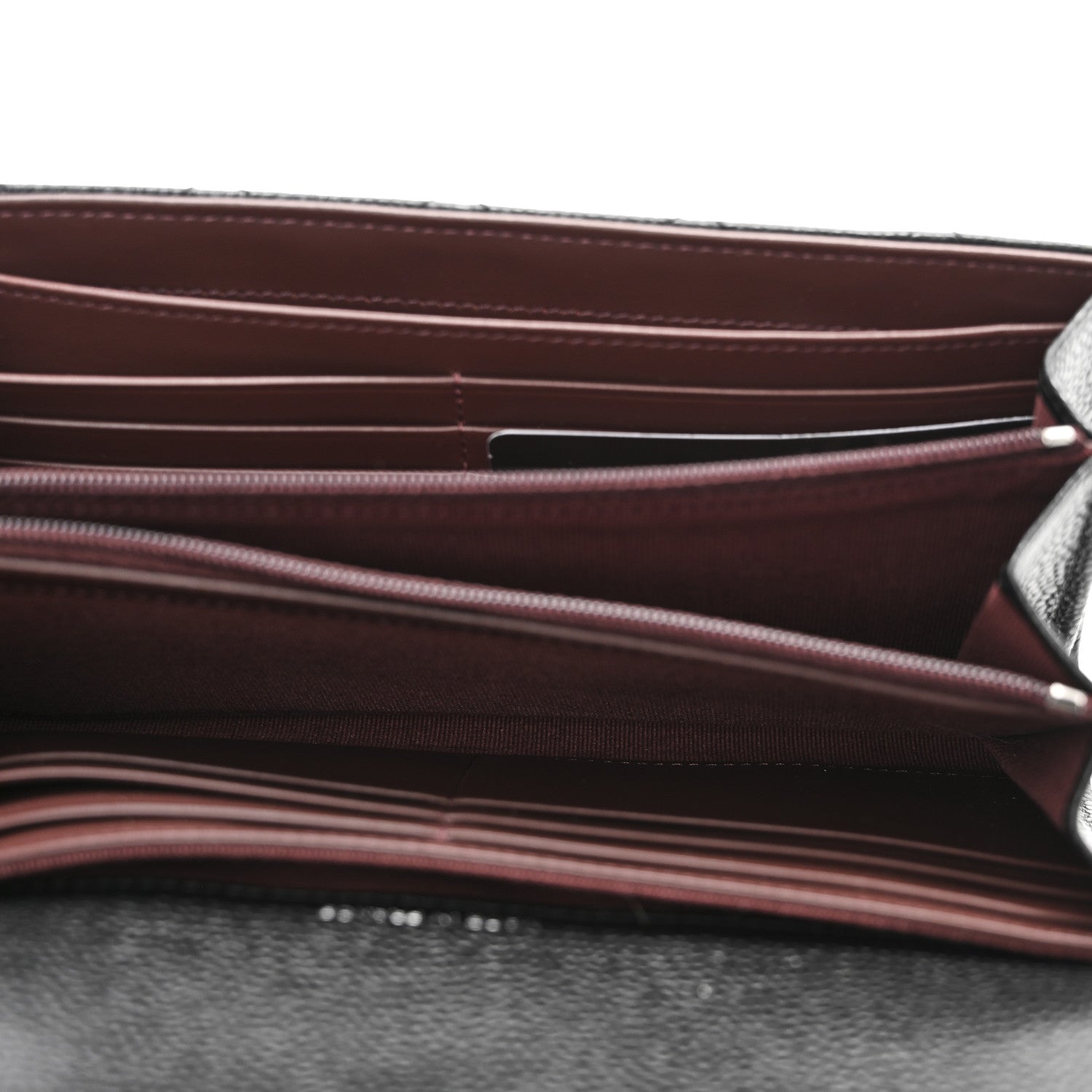Caviar Quilted Large Gusset Flap Wallet Black