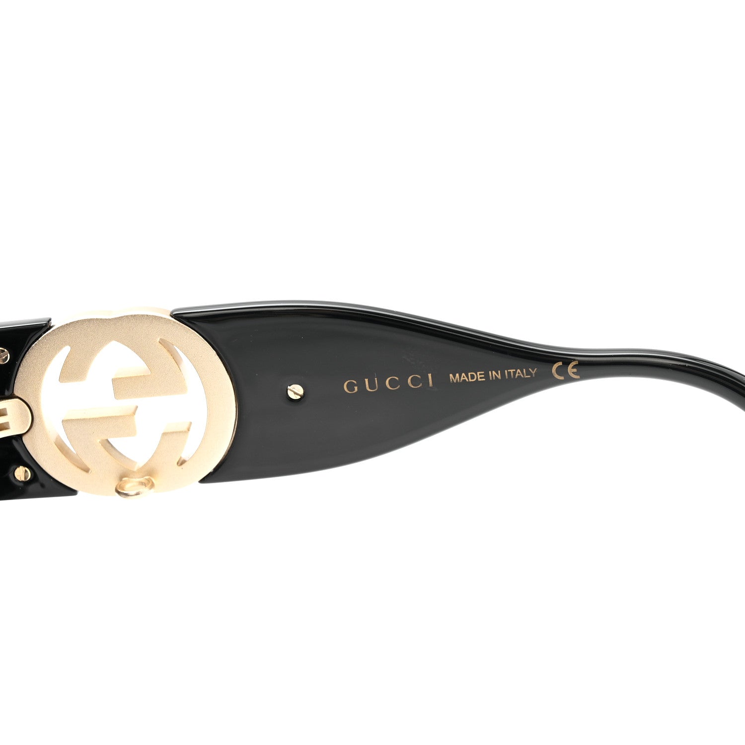 Acetate Square Frame Chain Sunglasses GG1022S Black