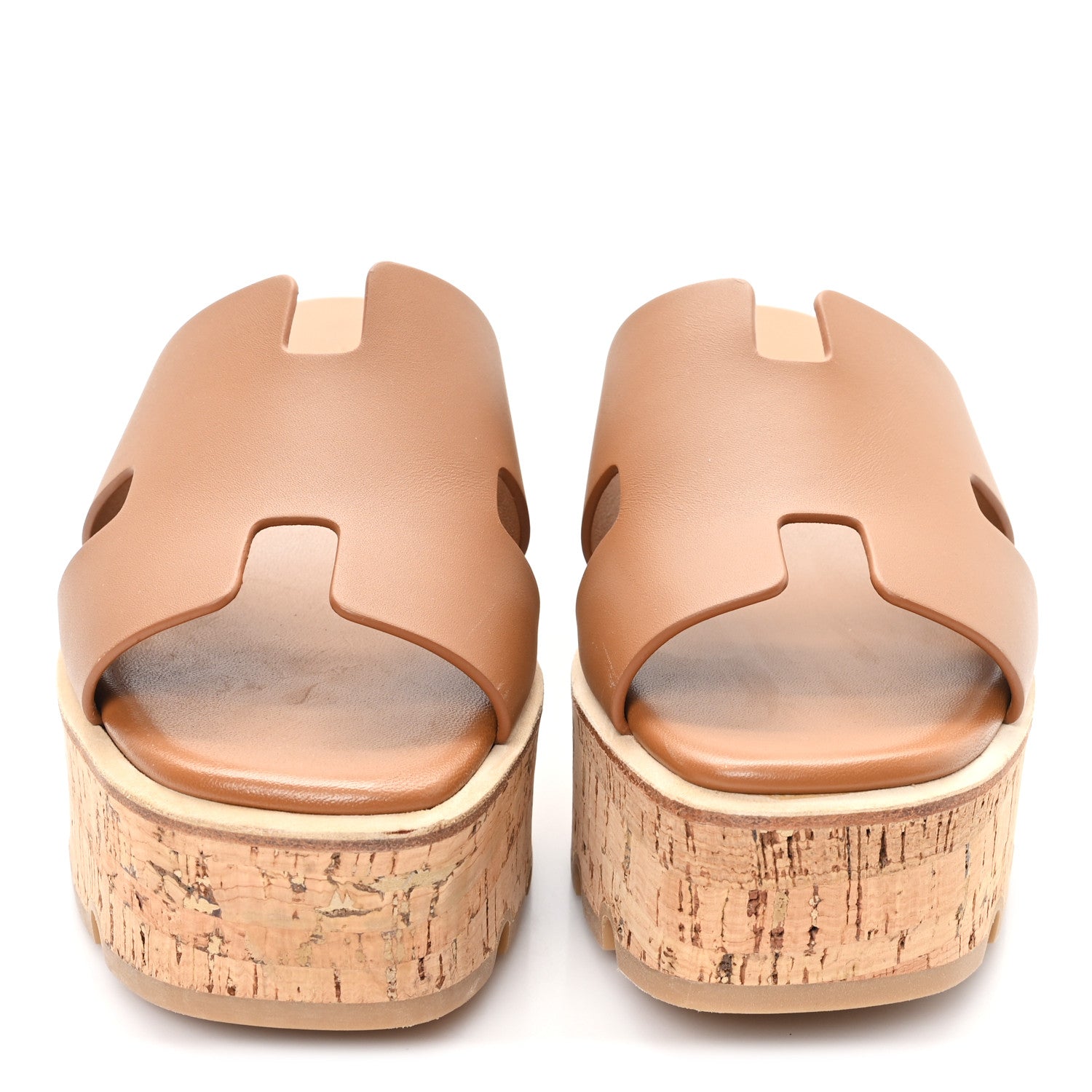 Calfskin Cork Eze 30 Sandals 38 Marron Glaise