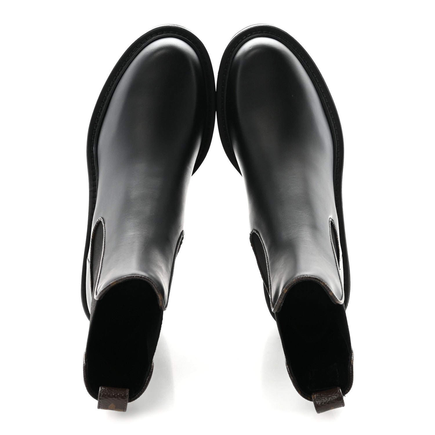 Calfskin Monogram Beaubourg Ankle Boots 38.5 Black