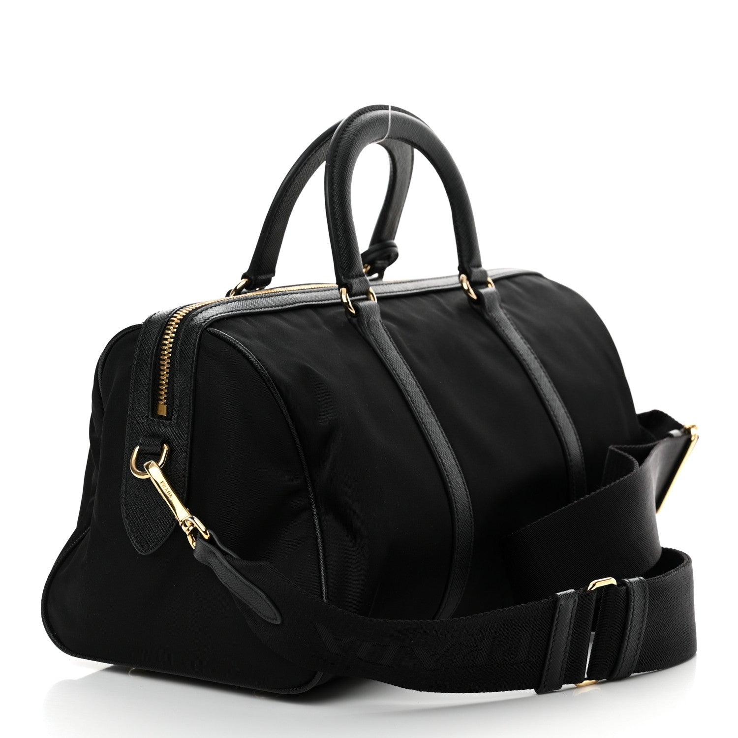 Re-Nylon Saffiano Medium Re-Edition 1978 Top Handle Bag Black