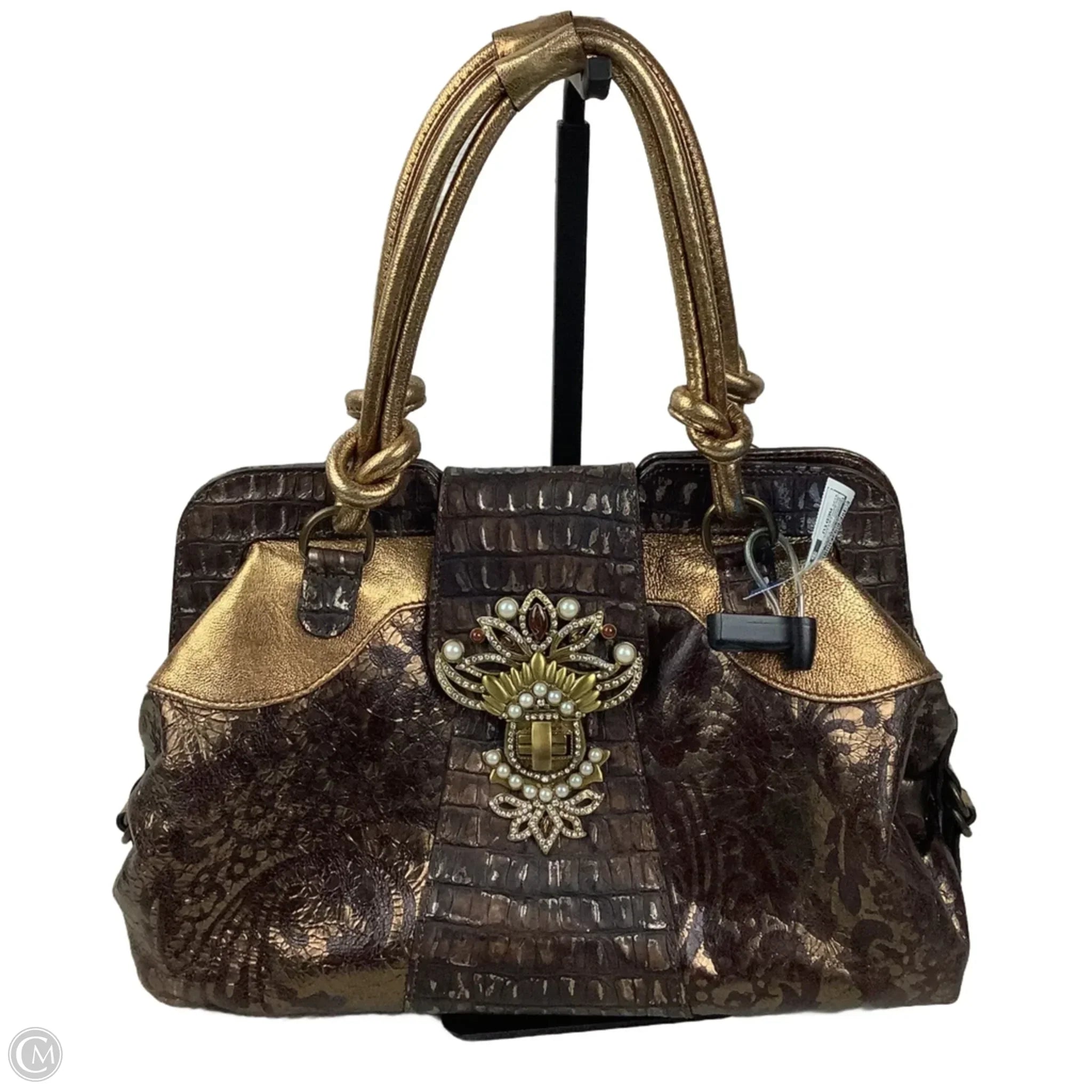 Handbag Leather By Clothes Mentor, Size: Medium