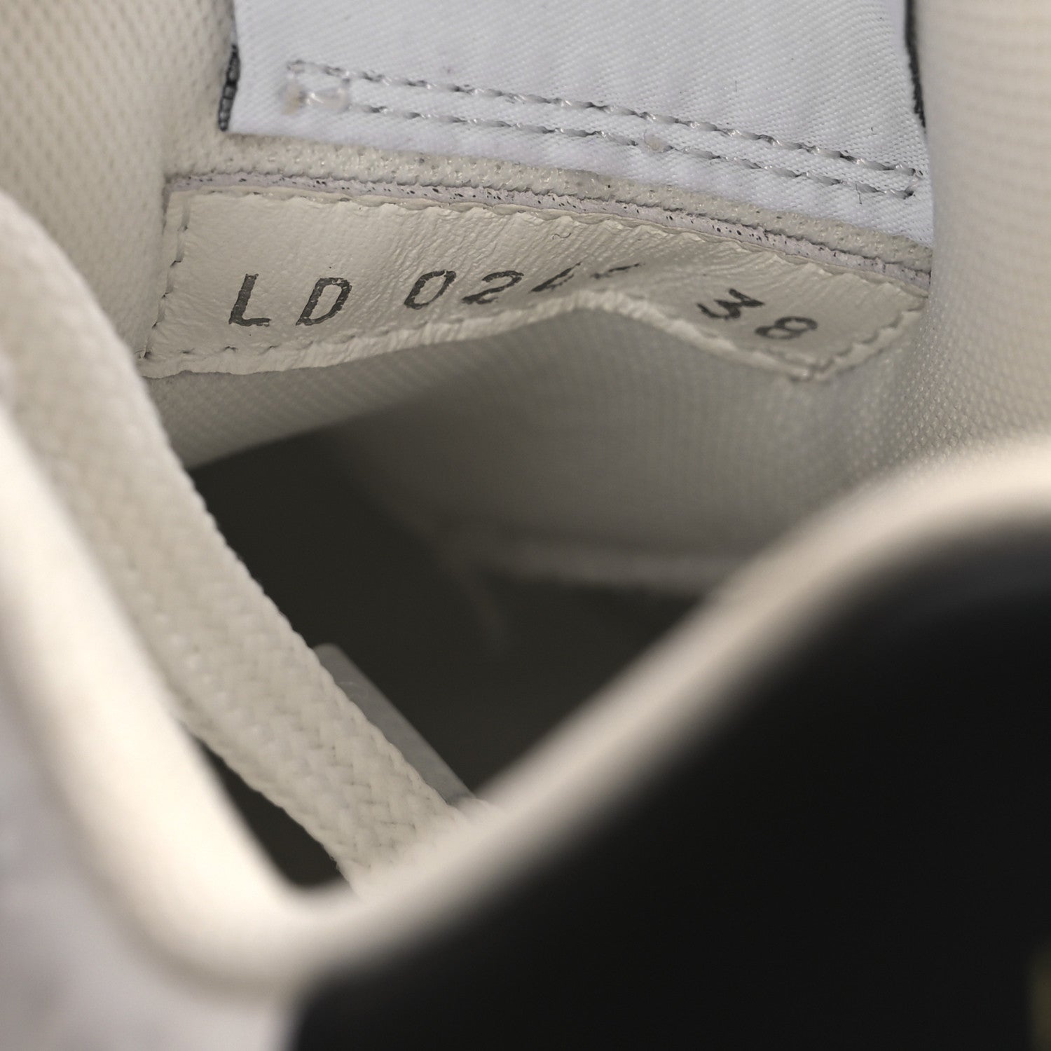 Calfskin Monogram LV Stadium Sneaker 38 White Black