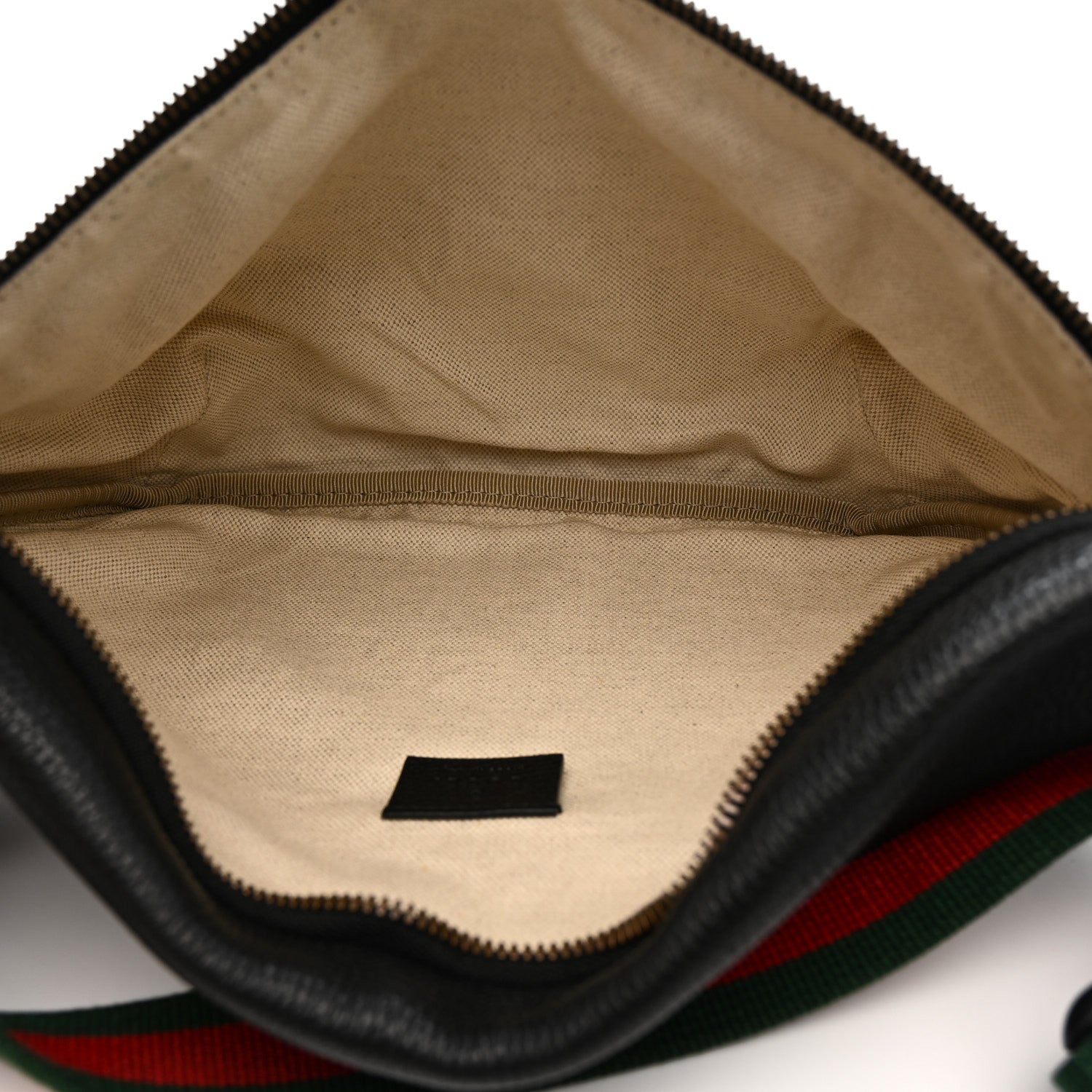 Grained Calfskin Logo Belt Bag Black