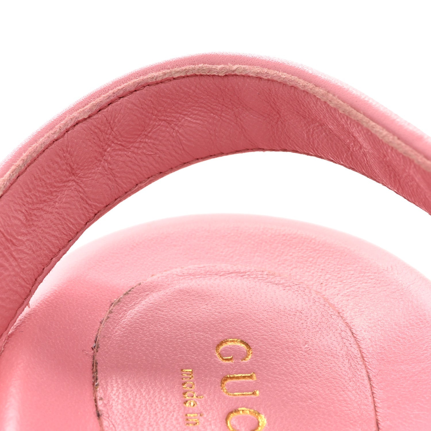 GG Supreme Monogram Granada Kid Angelina Platform 35mm Slingback Sandals 40.5 Cotton Candy Dark Cotton Candy Wild Rose