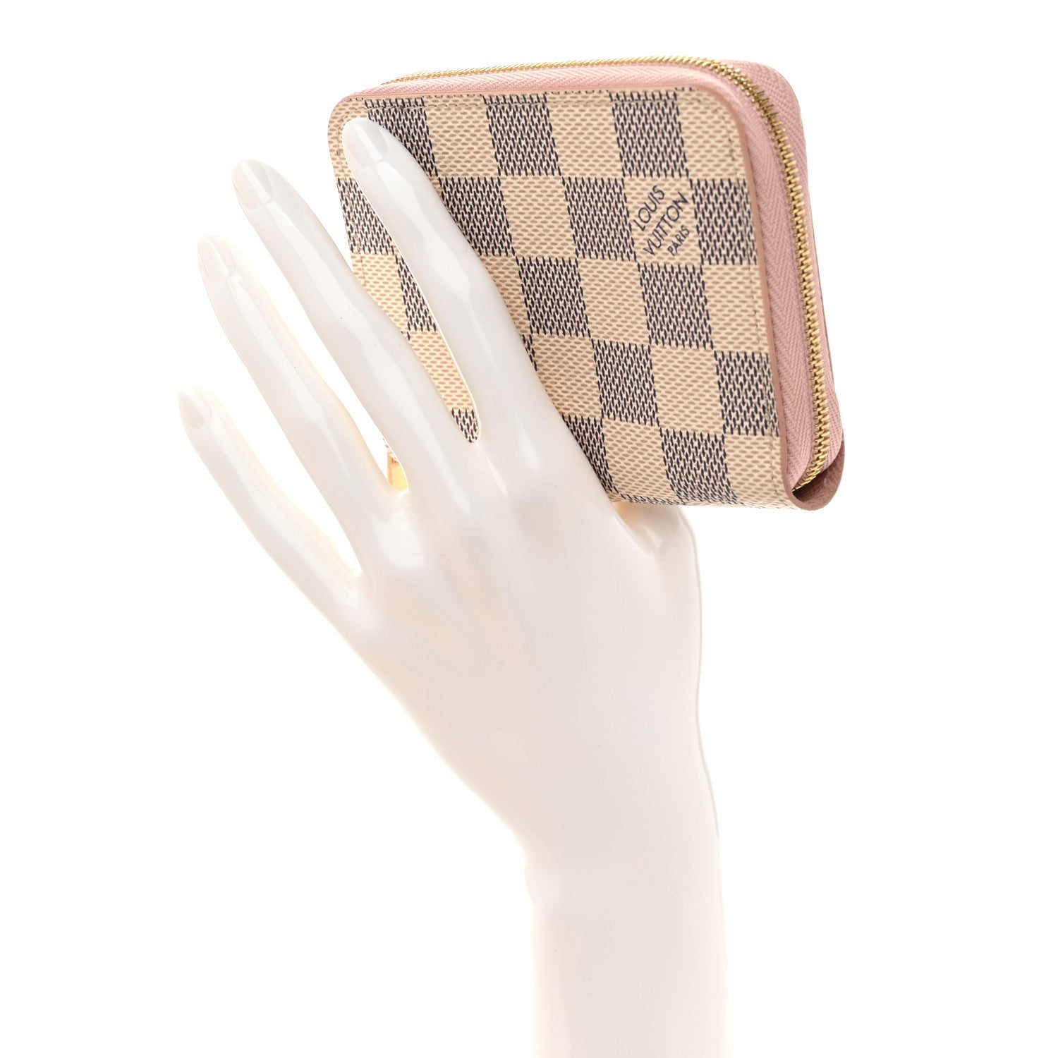 Damier Azur Zippy Coin Purse Rose Ballerine
