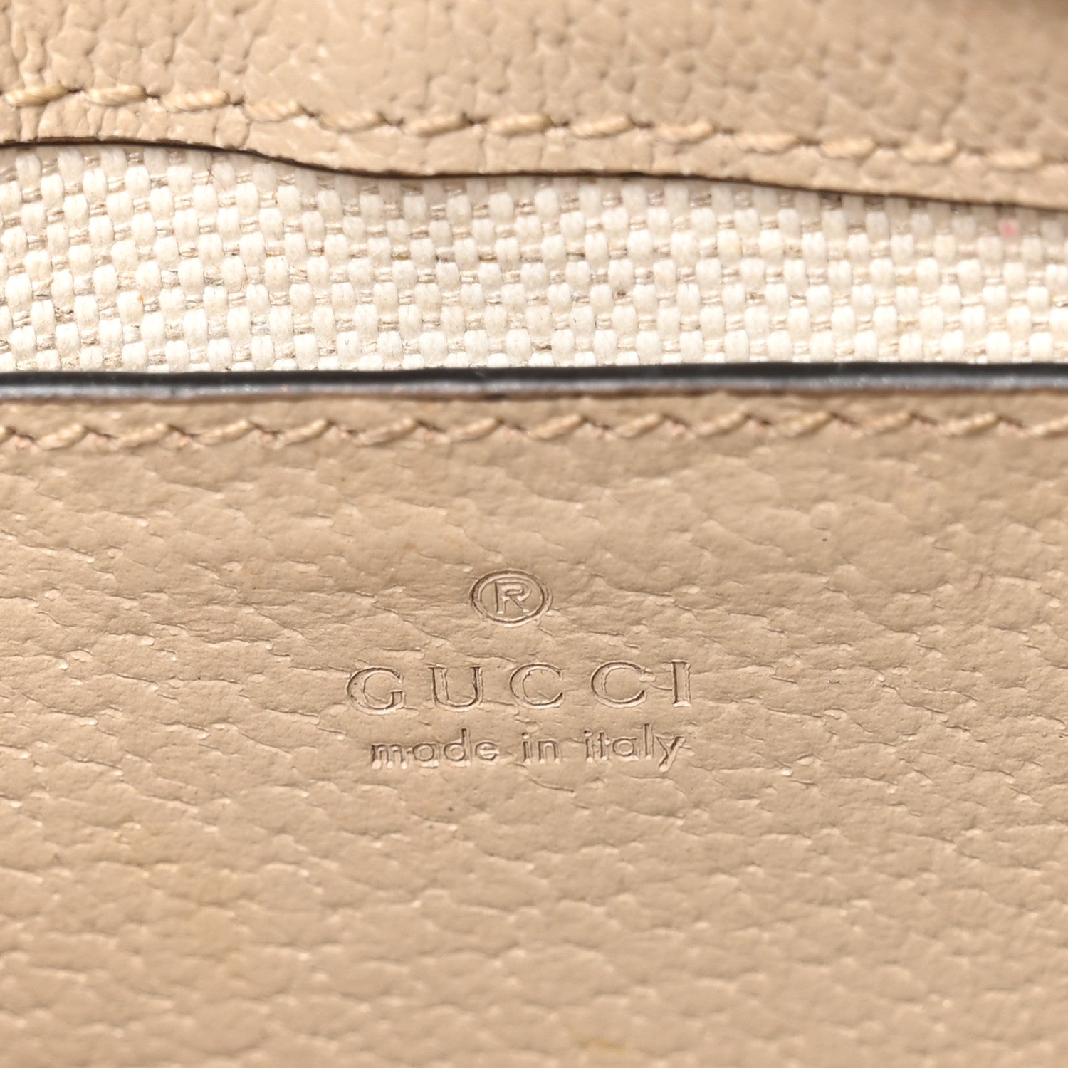 GG Supreme Monogram Textured Dollar Calfskin Web Mini Ophidia GG Handbag Beige Mystic White Oatmeal