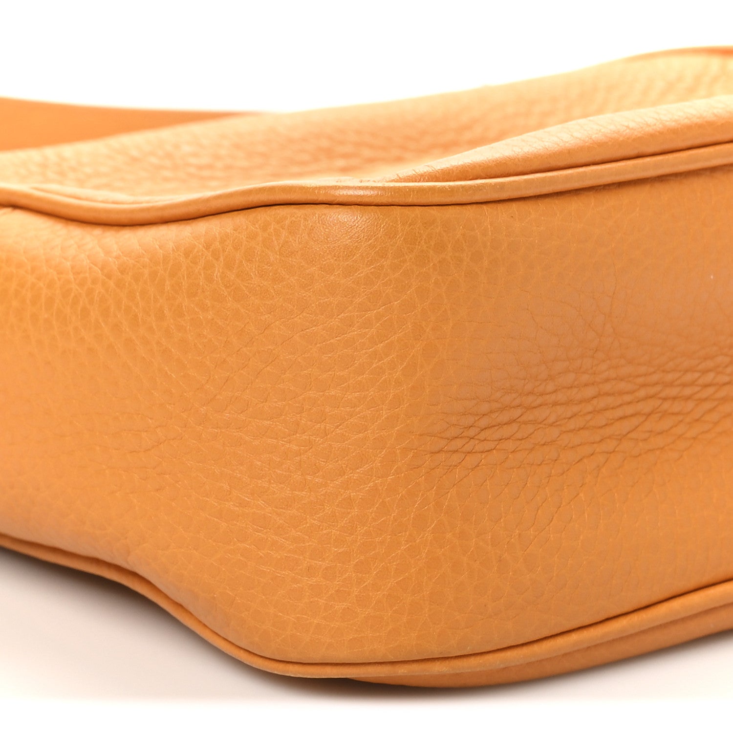 Pebbled Calfskin Small Soho Disco Bag Curcuma