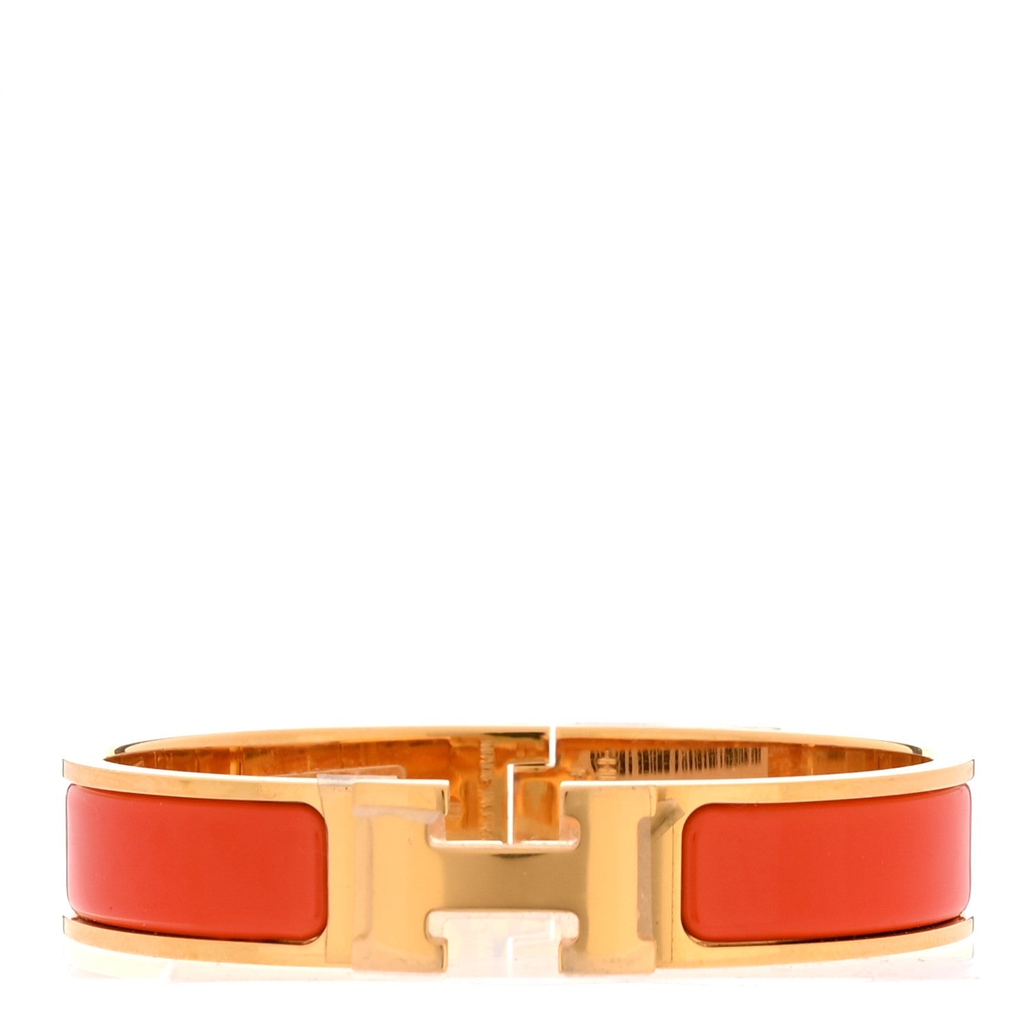 Enamel Narrow Clic Clac H Bracelet PM Orange Fruite