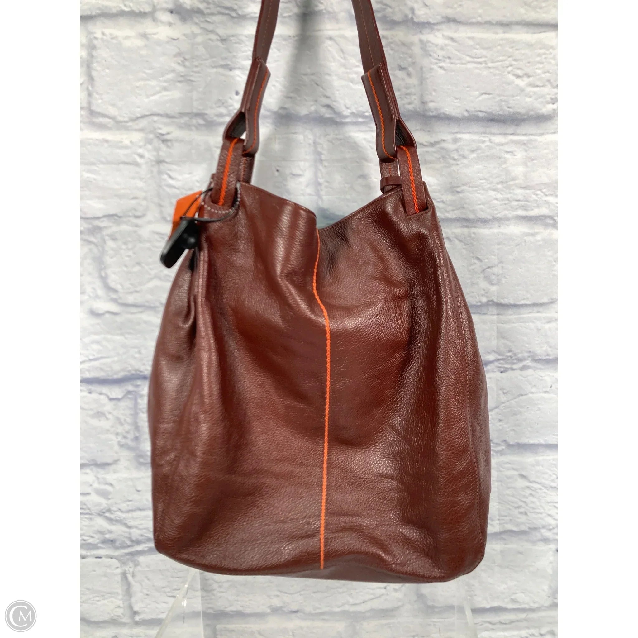 Tote Leather By Clothes Mentor, Size: Large