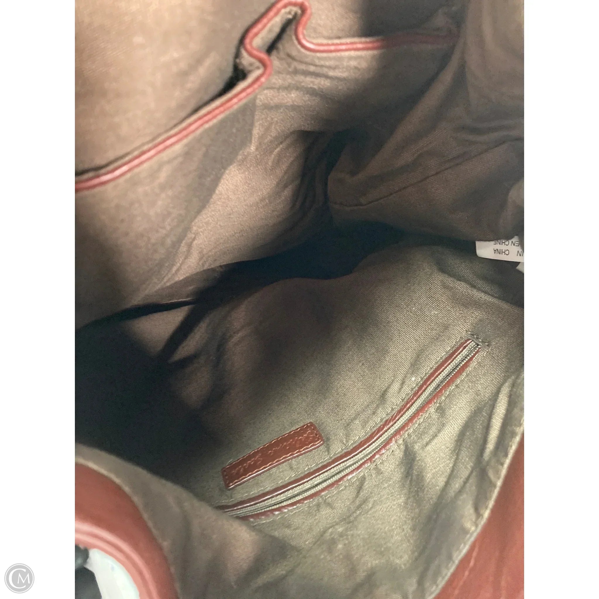Tote Leather By Clothes Mentor, Size: Large