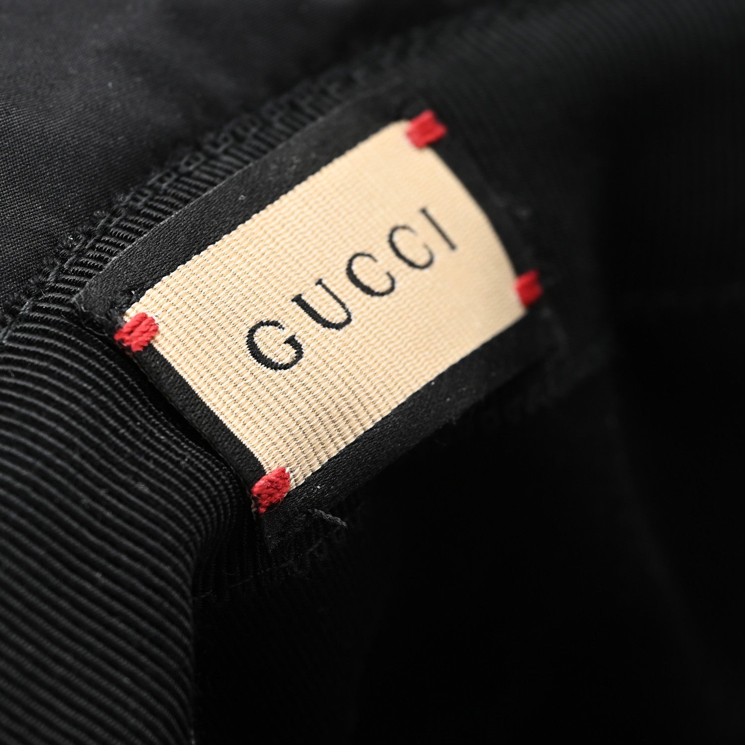 Nylon Quilted GG Bucket Hat M Black