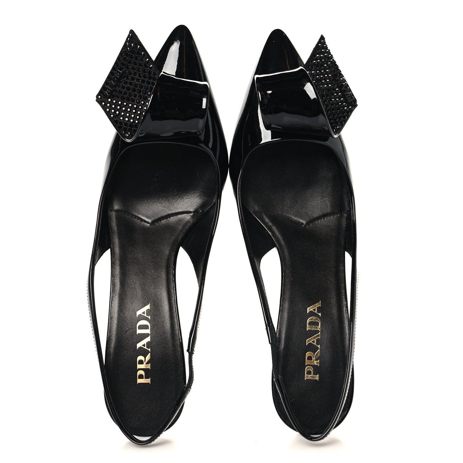 Vernice Crystal Bow Slingback Pumps 39 Black