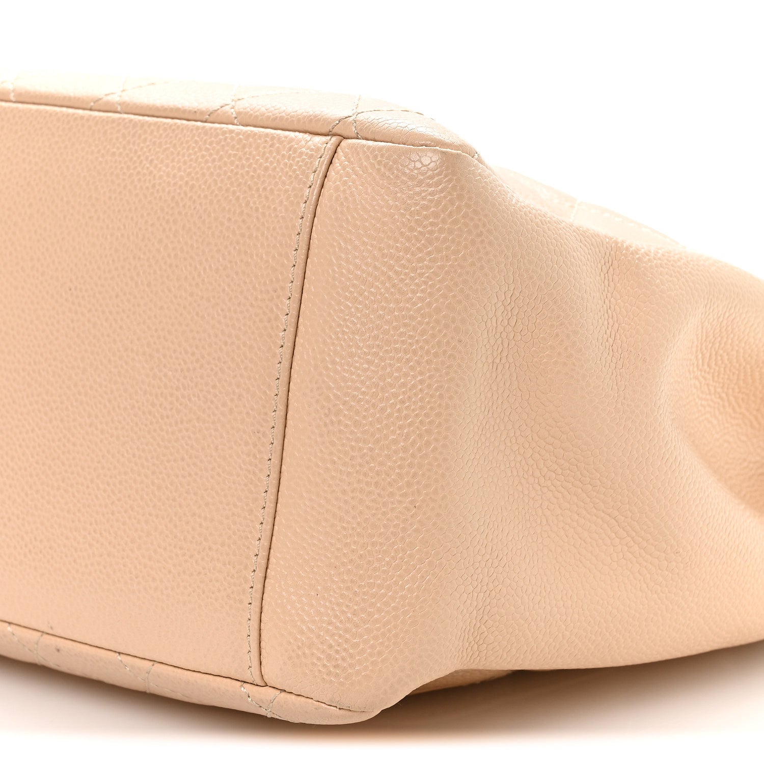 Caviar Quilted Grand Shopping Tote GST Beige Clair