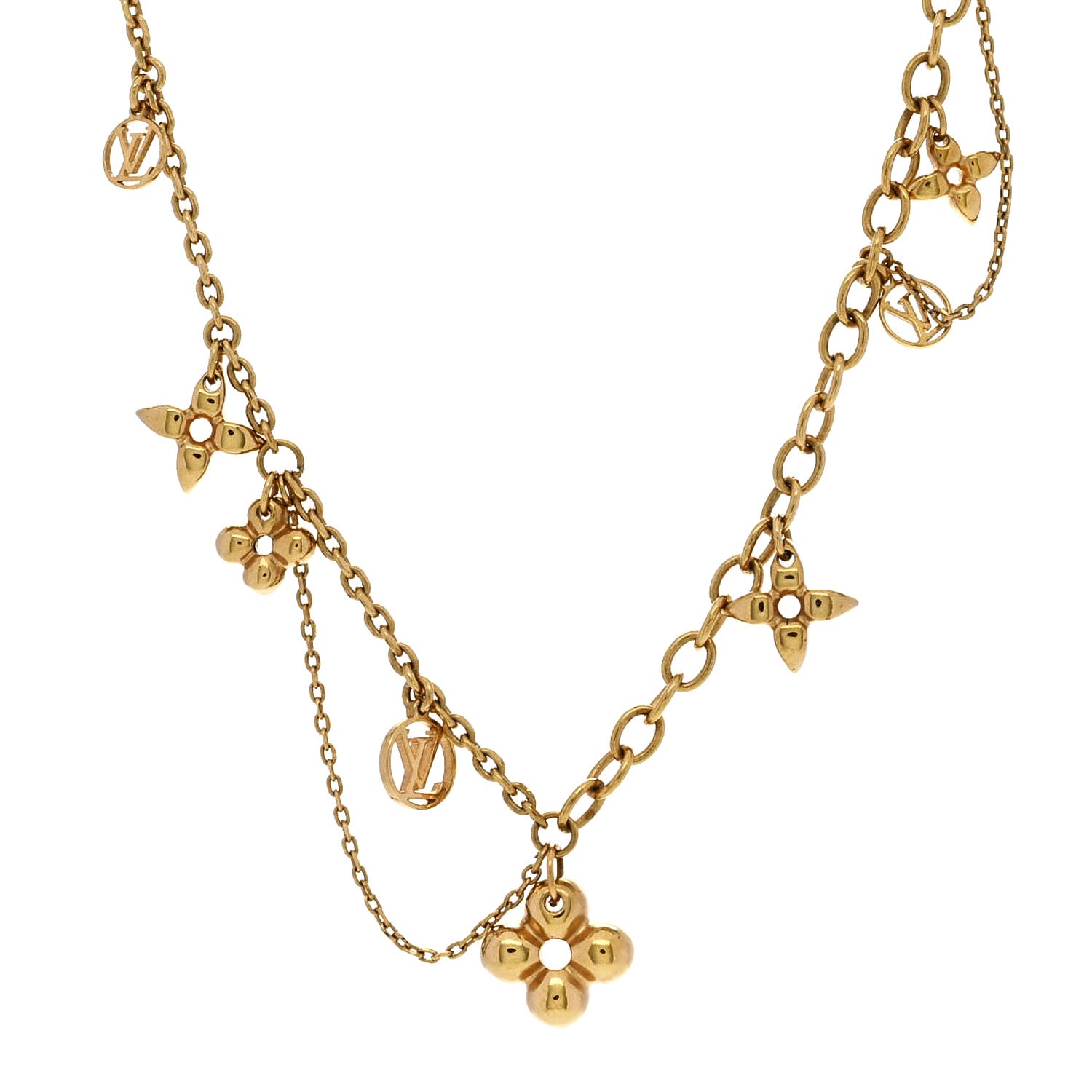 Metal Blooming Supple Necklace Gold