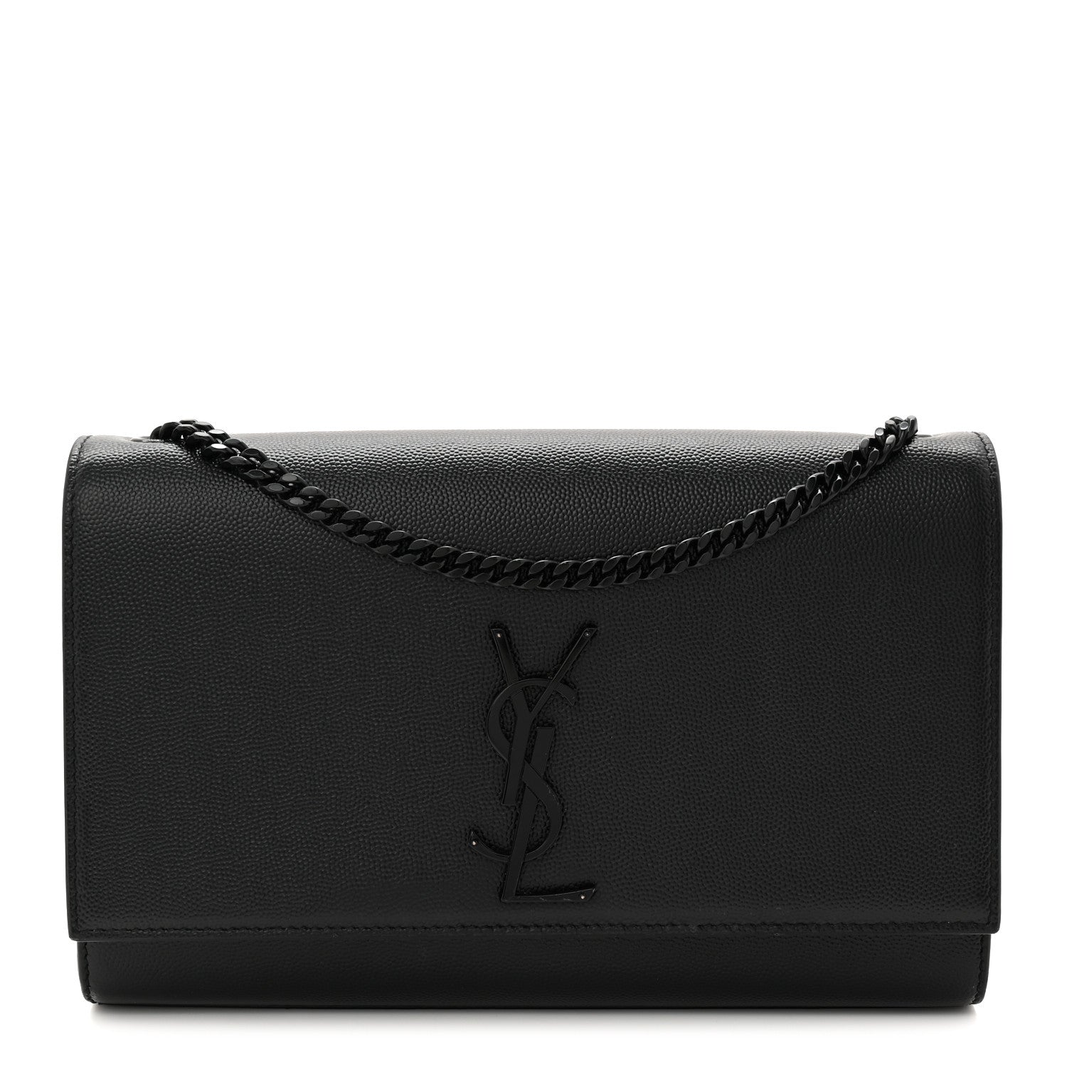 Grain De Poudre Medium Classic Monogram Monochrome Kate Satchel Black