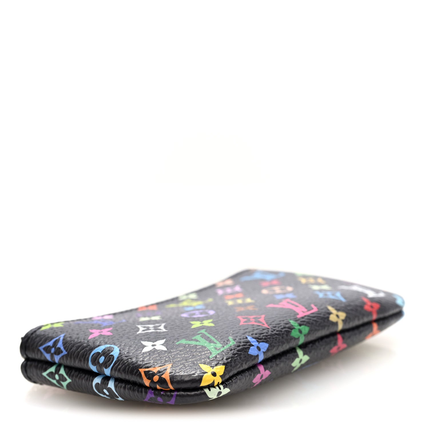 LV X TM Monogram Multicolor Key Pouch Black