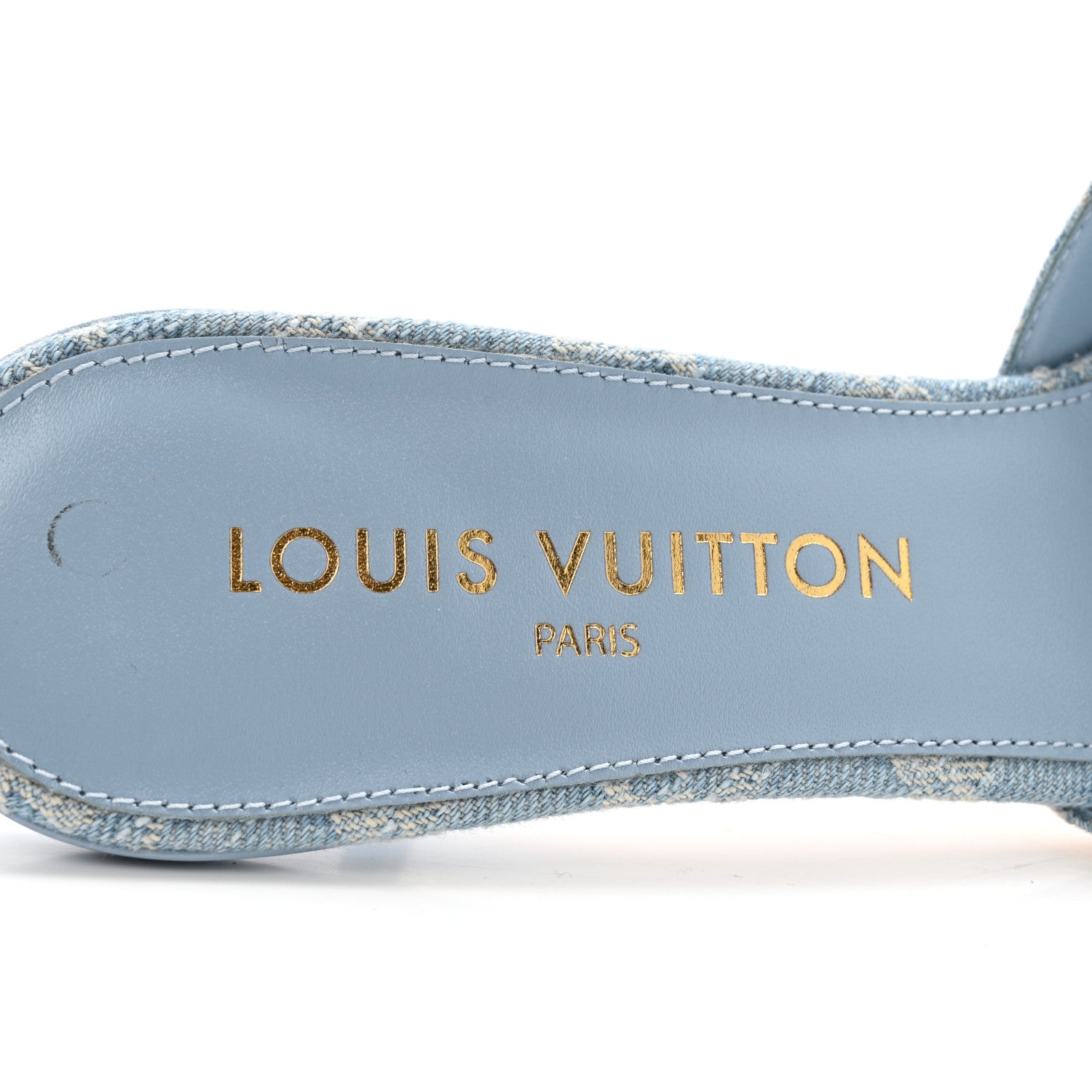 Denim Monogram Neo Revival Mules 39 Light Blue