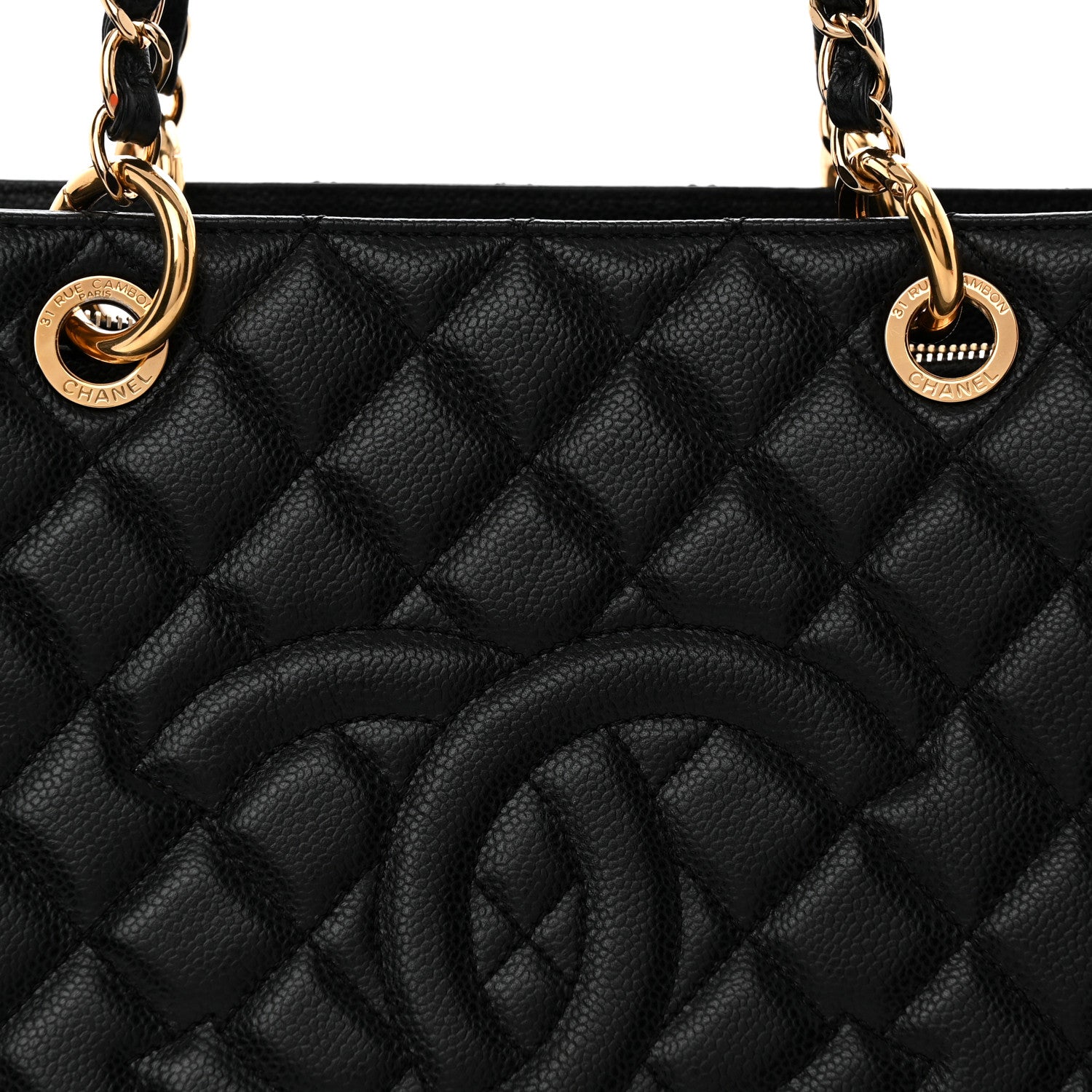 Caviar Quilted XL Grand Shopping Tote GST Black