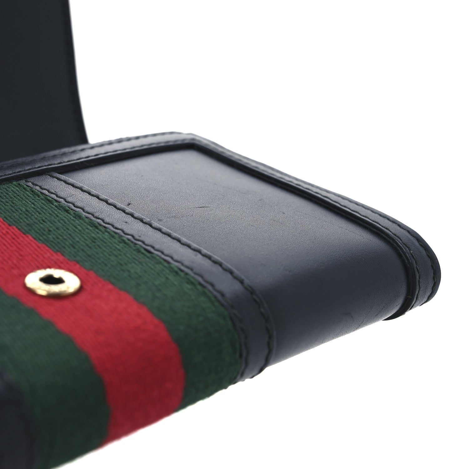 Calfskin Web Continental Wallet Black