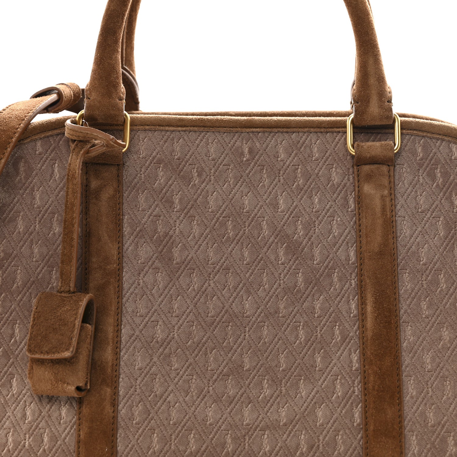 Velvet Suede Le Monogramme Duffle Red Cigar