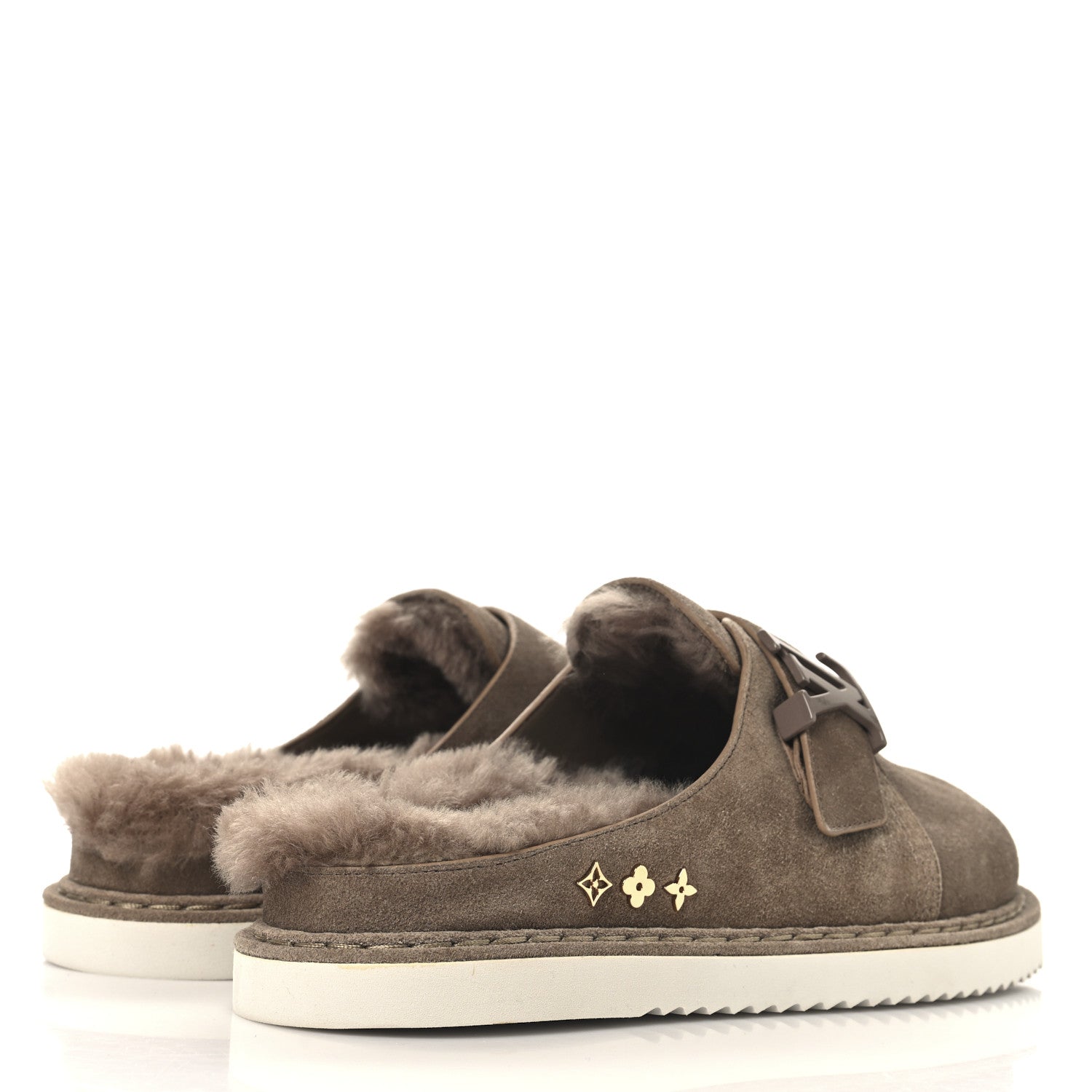 Monogram Fur LV Easy Mule 6 Brown