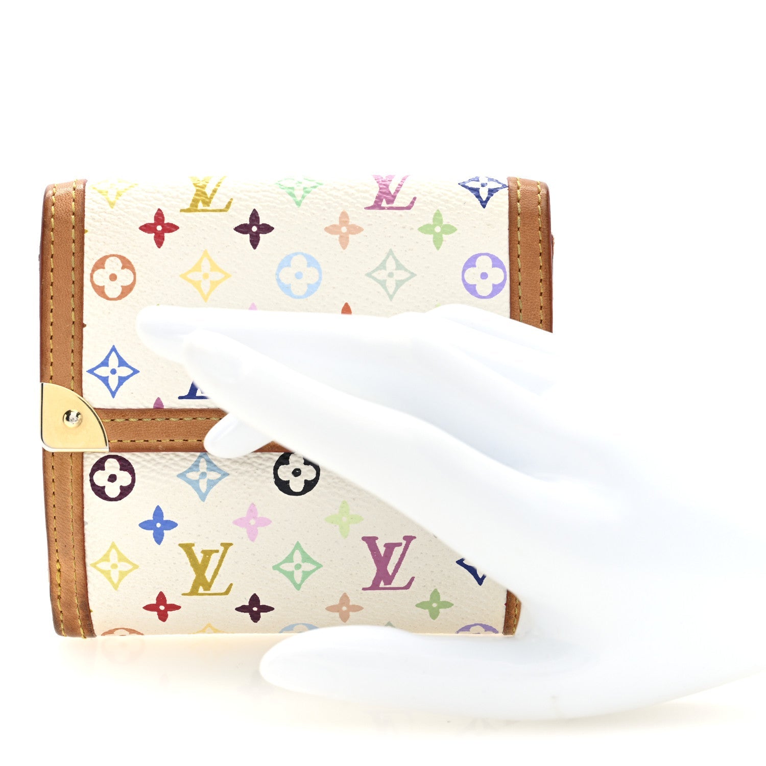 Monogram Multicolor Porte-Monnaie Billets Wallet White