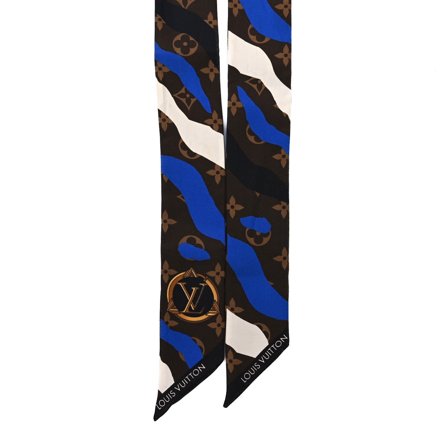 X LOL Silk Monogram BB Bandeau Blue Silver