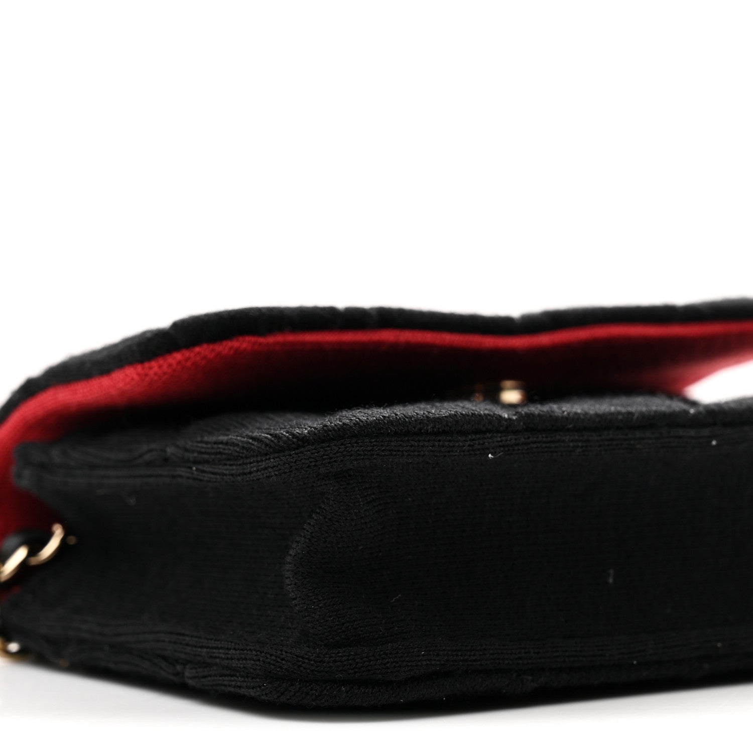 Jersey Quilted Micro Mini Flap Black