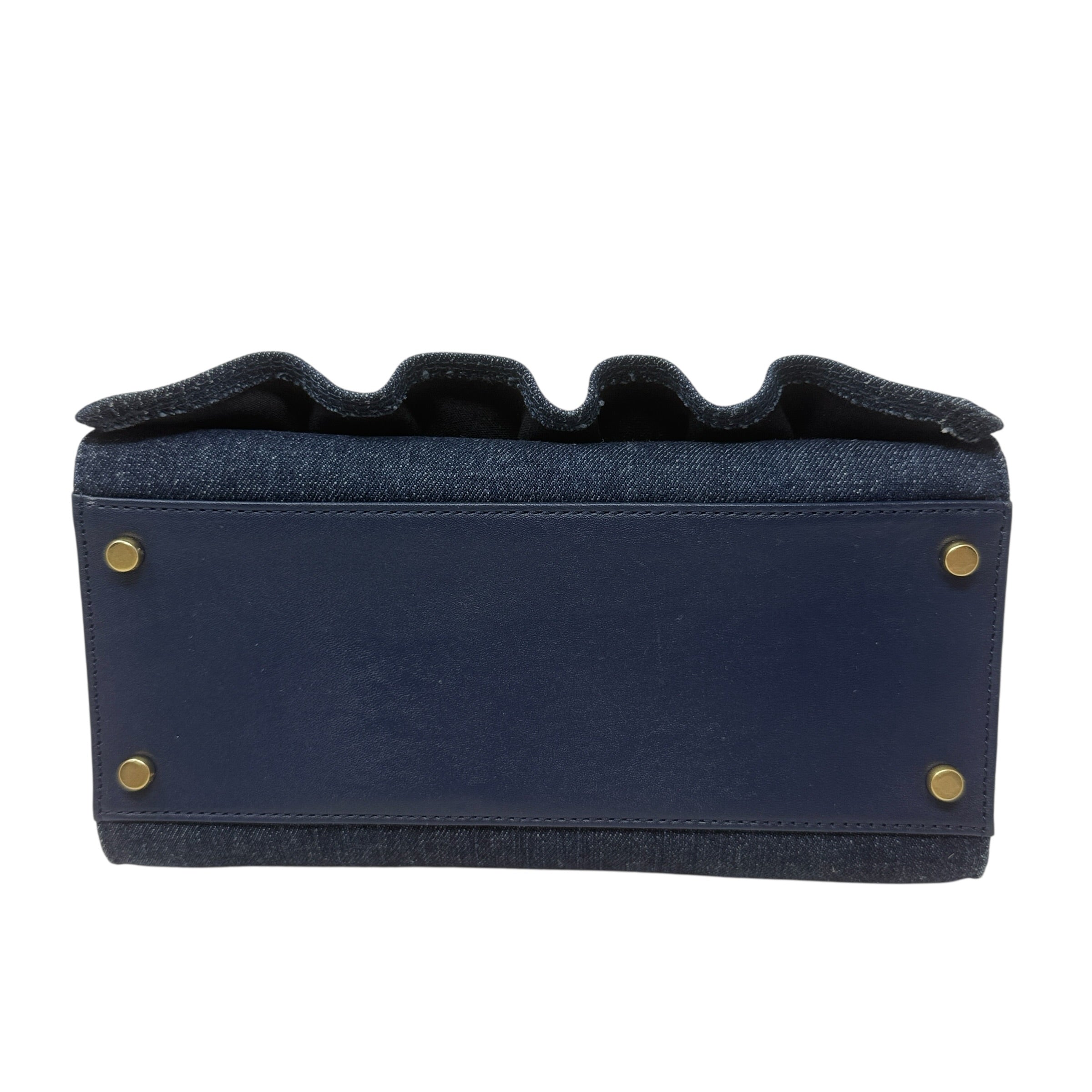 White Rock Road Denim Sam Satchel Designer By Kate Spade, Size: Small