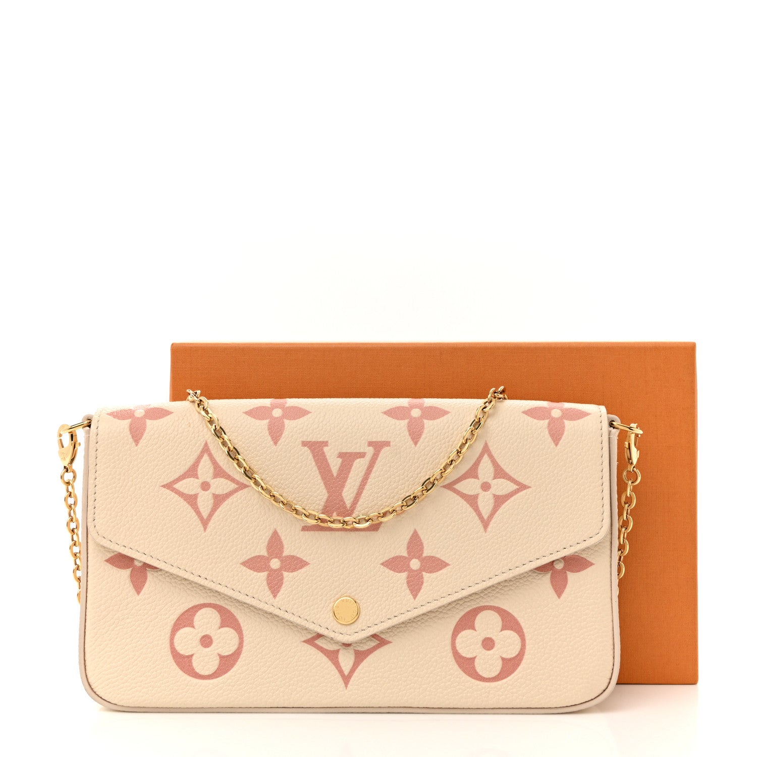 Empreinte Monogram Giant By The Pool Felicie Pochette Chain Wallet Creme Rose Trianon