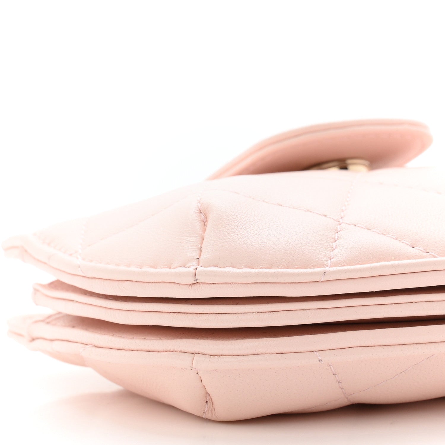 Lambskin Quilted Mini CC Chain Bag Light Pink