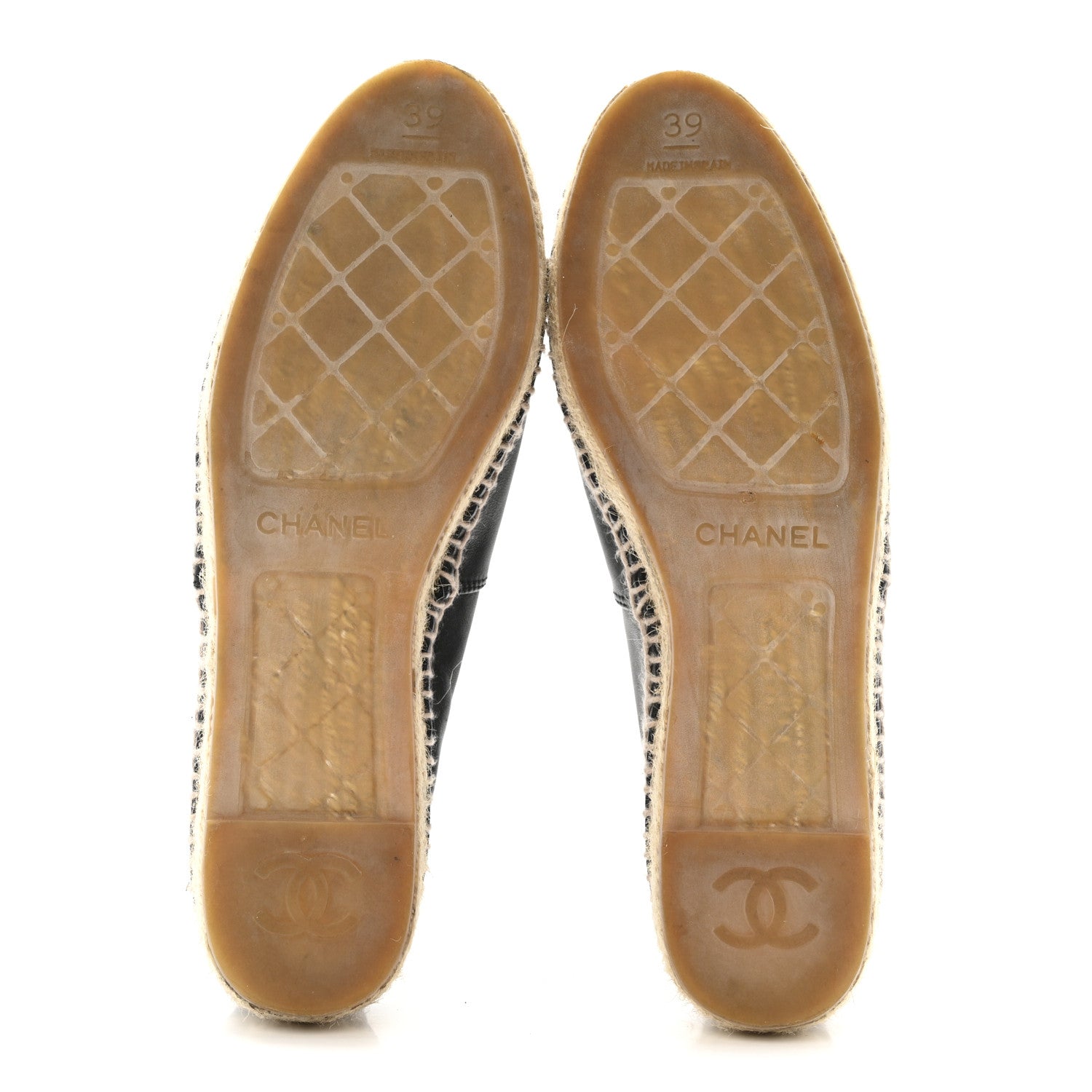 Lambskin CC Espadrilles 39 Black
