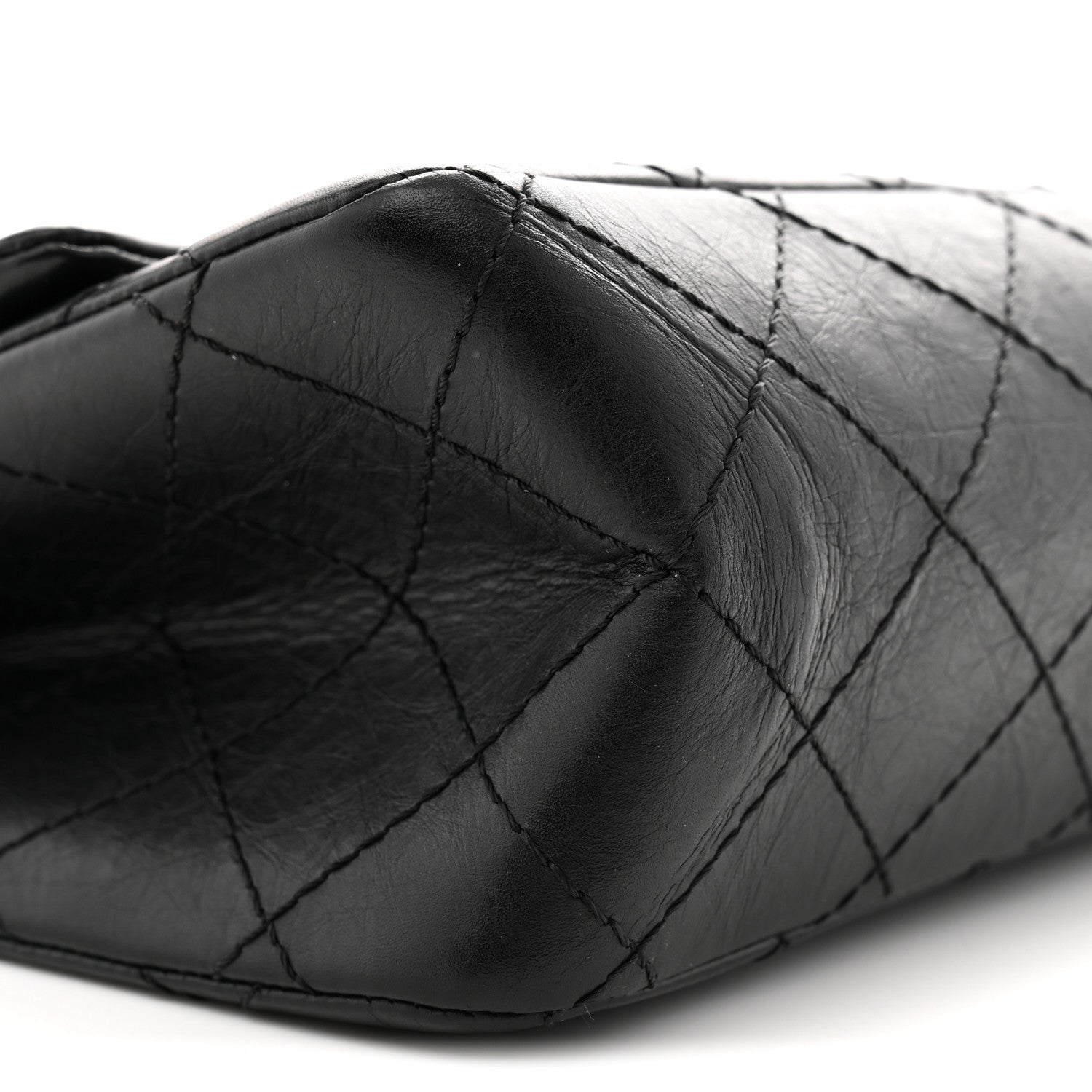 Aged Calfskin Quilted 2.55 Reissue 226 Flap Black