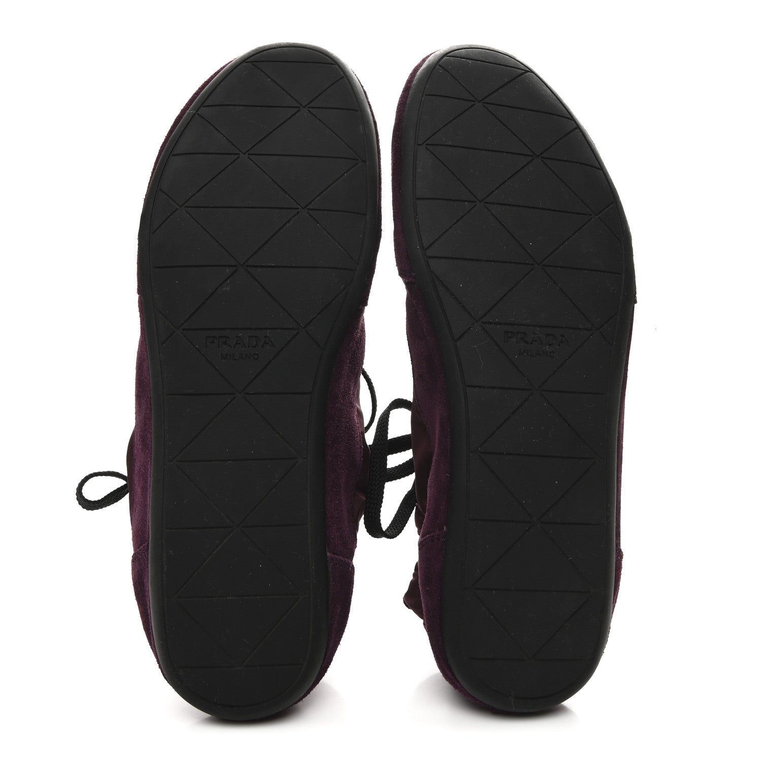 Re-Nylon Suede Collapse Sneakers 39.5 Bordeaux