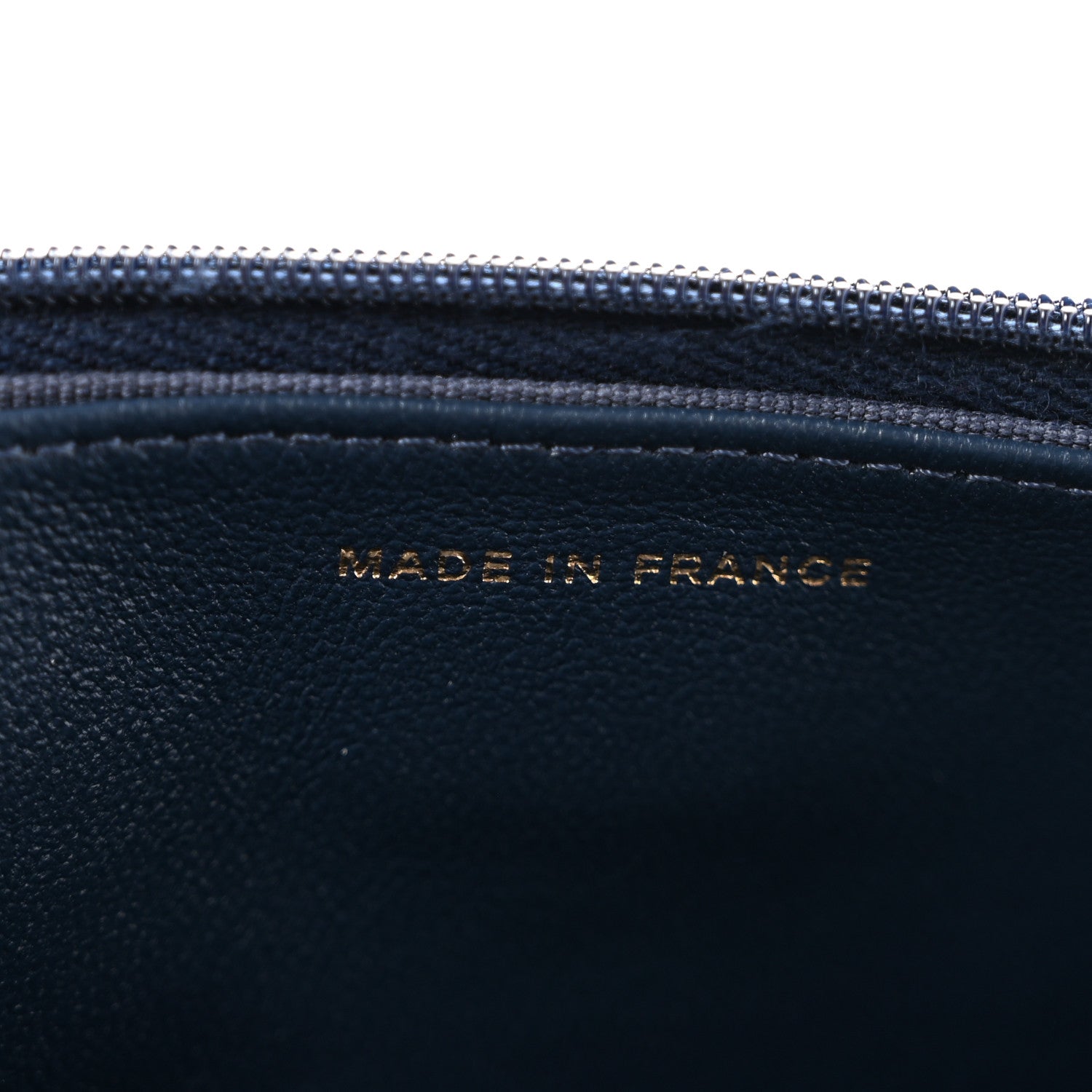 Lambskin Quilted Hold The Line Wallet On Chain WOC Dark Blue