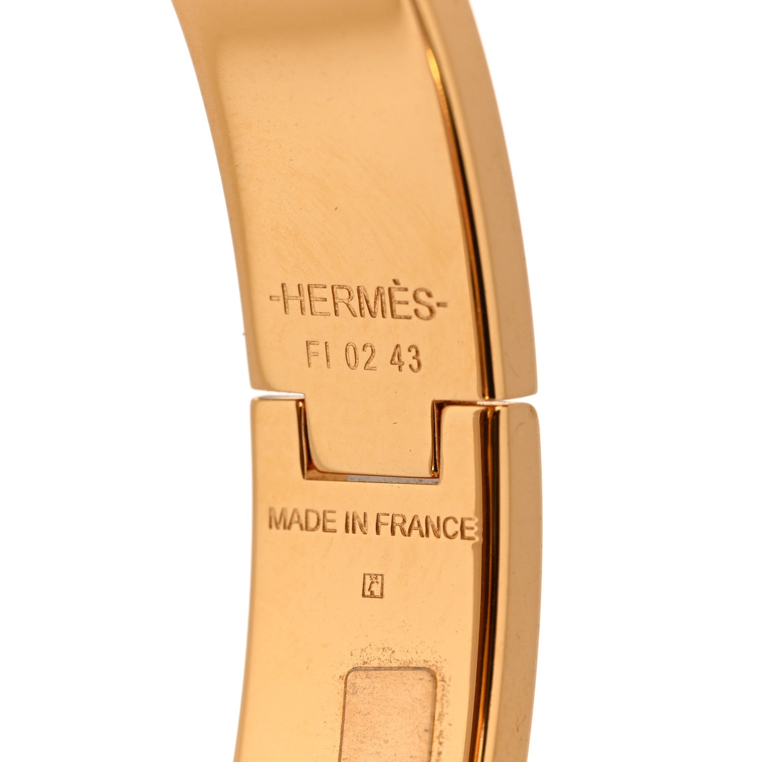 Enamel Narrow Clic Clac H Bracelet PM White