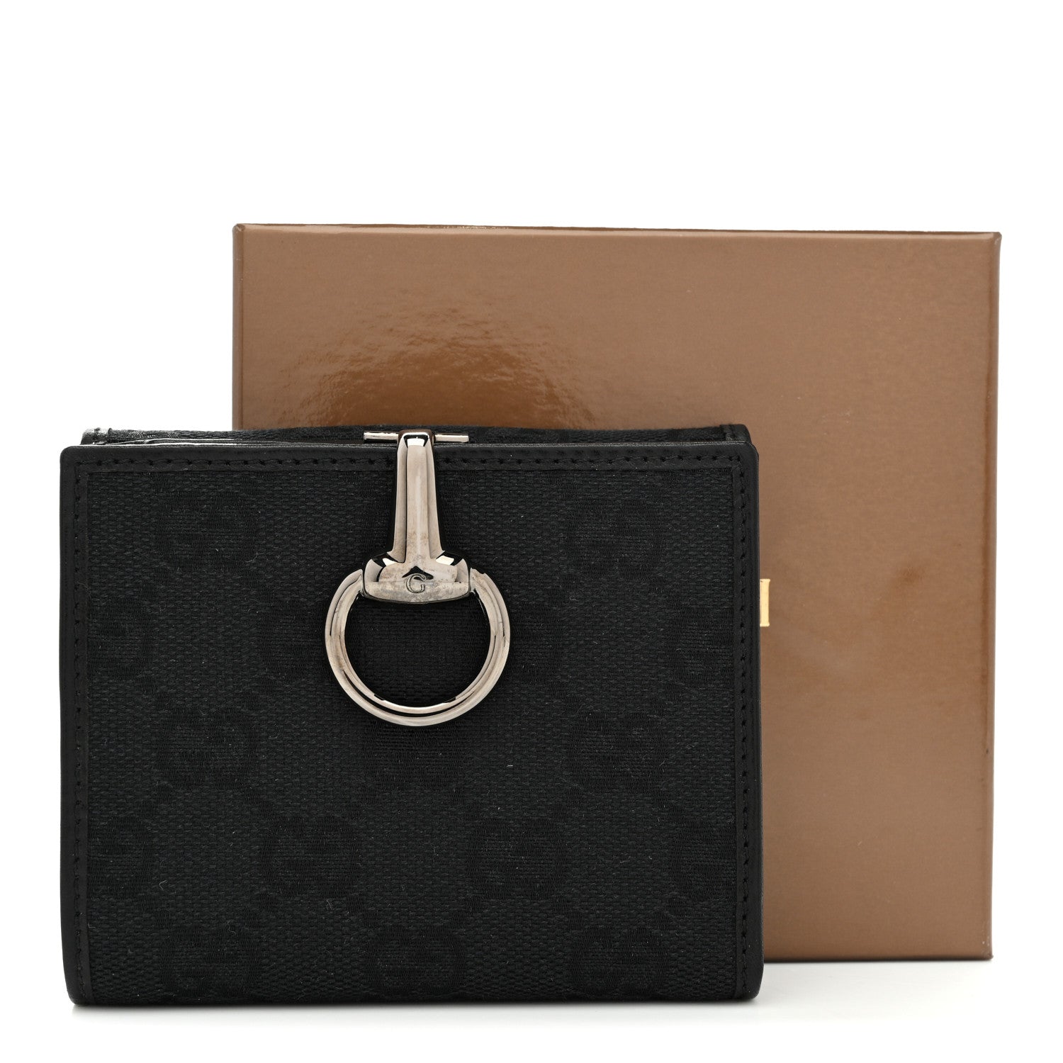 Monogram Glam French Flap Wallet Black