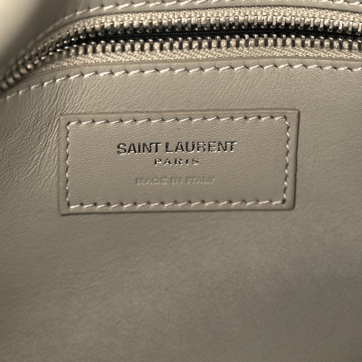 Calfskin Shearling Monogram Medium Niki Chain Satchel Grey
