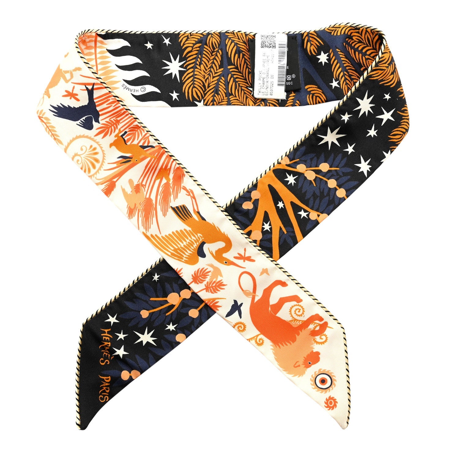 Silk Le Charme D Orphee Twilly Black Orange Creme