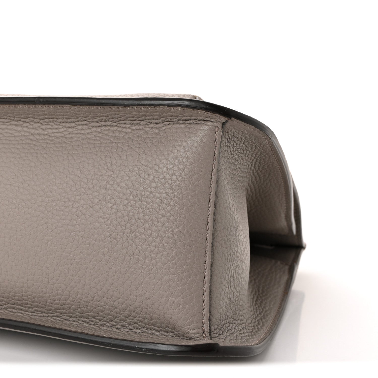 Cellarius Calfskin Medium Bamboo Daily Flap Shoulder Bag Storm Grey