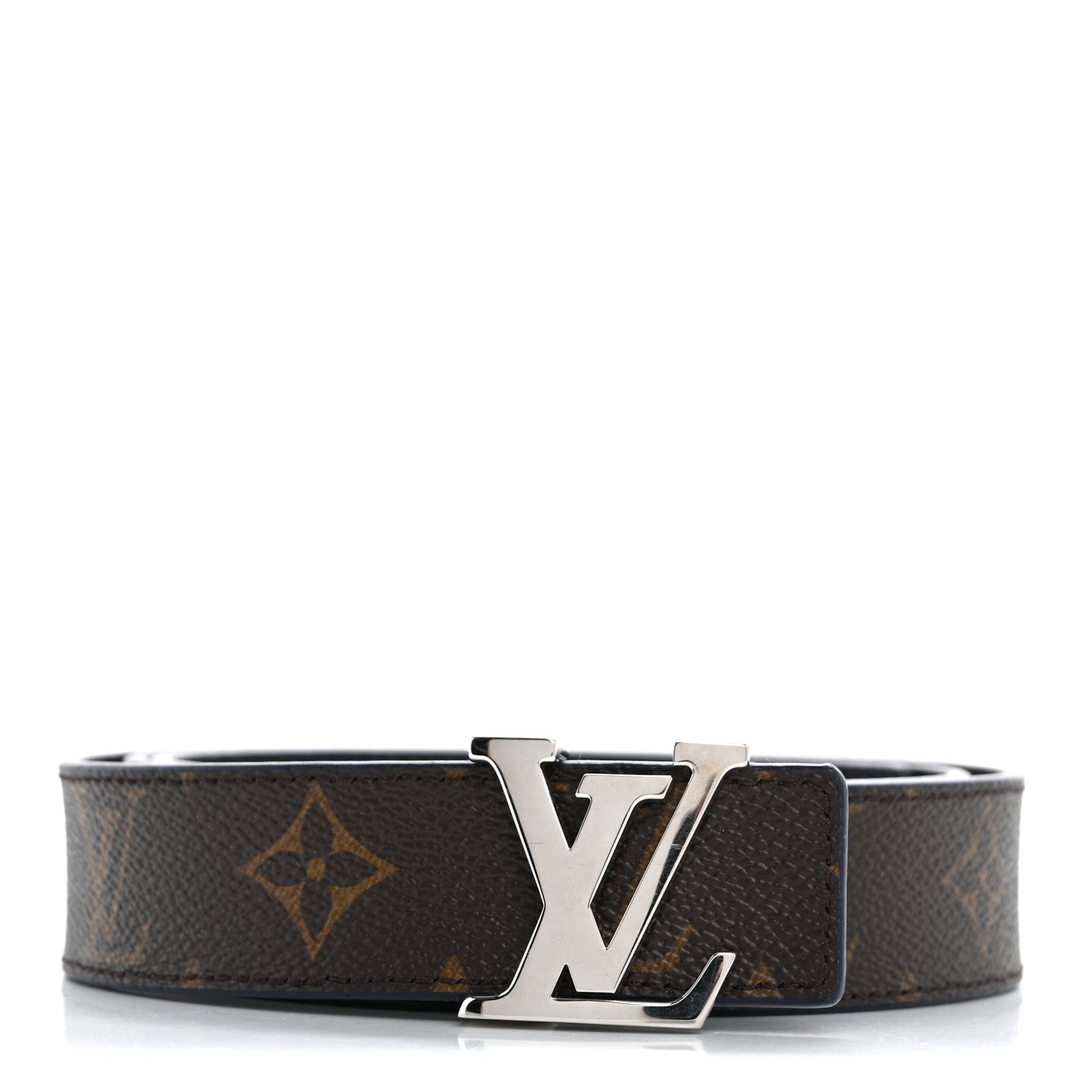 Calfskin Monogram 30mm LV Initiales Reversible Belt 90 36 Blue