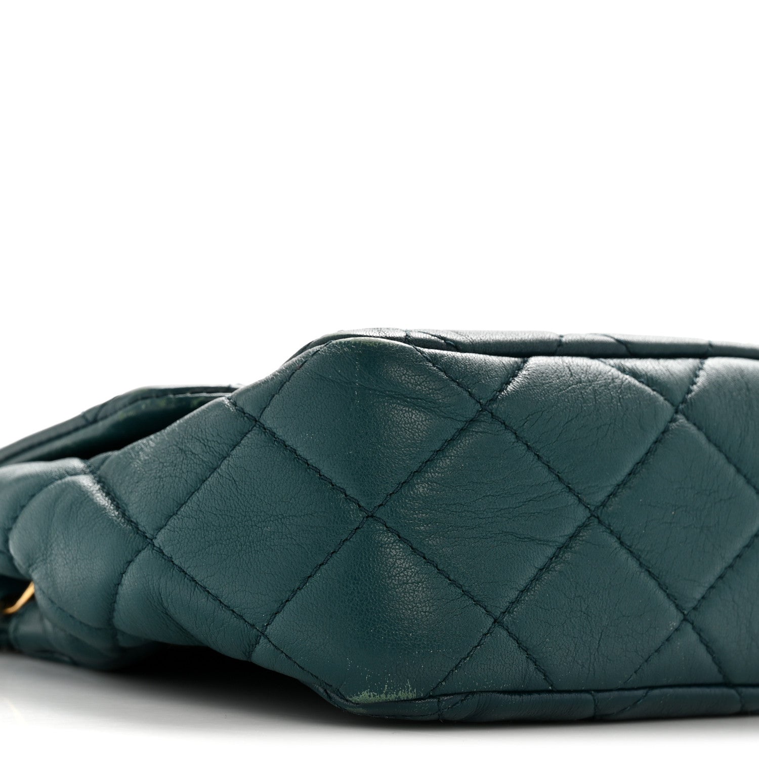 Calfskin Quilted East West Flap Dark Blue