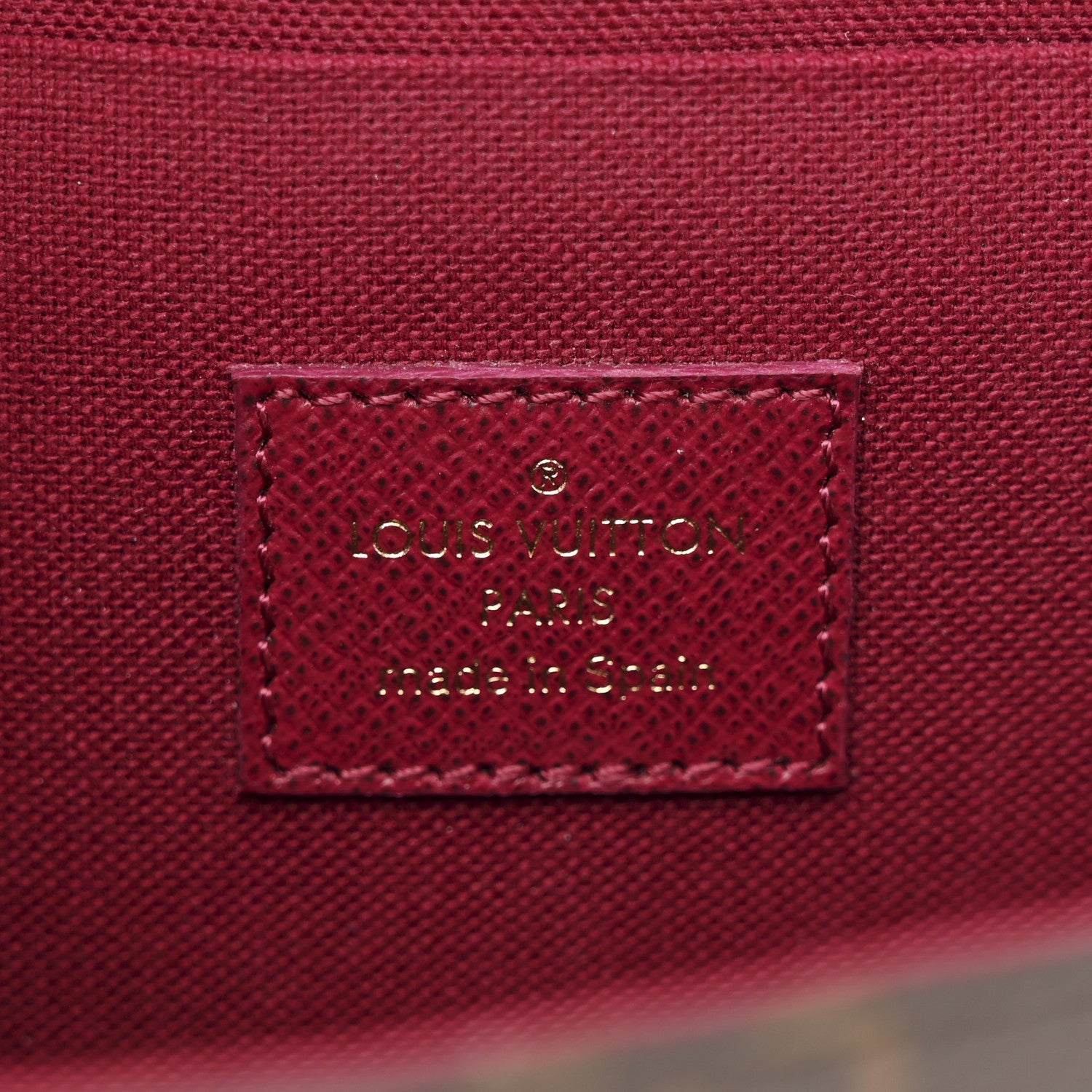 Monogram Pochette Felicie Chain Wallet Fuchsia