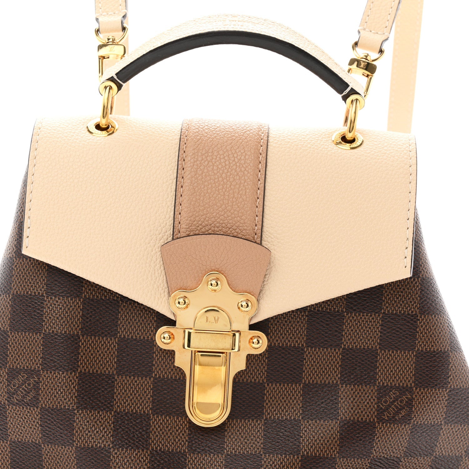 Damier Ebene Clapton Backpack Creme