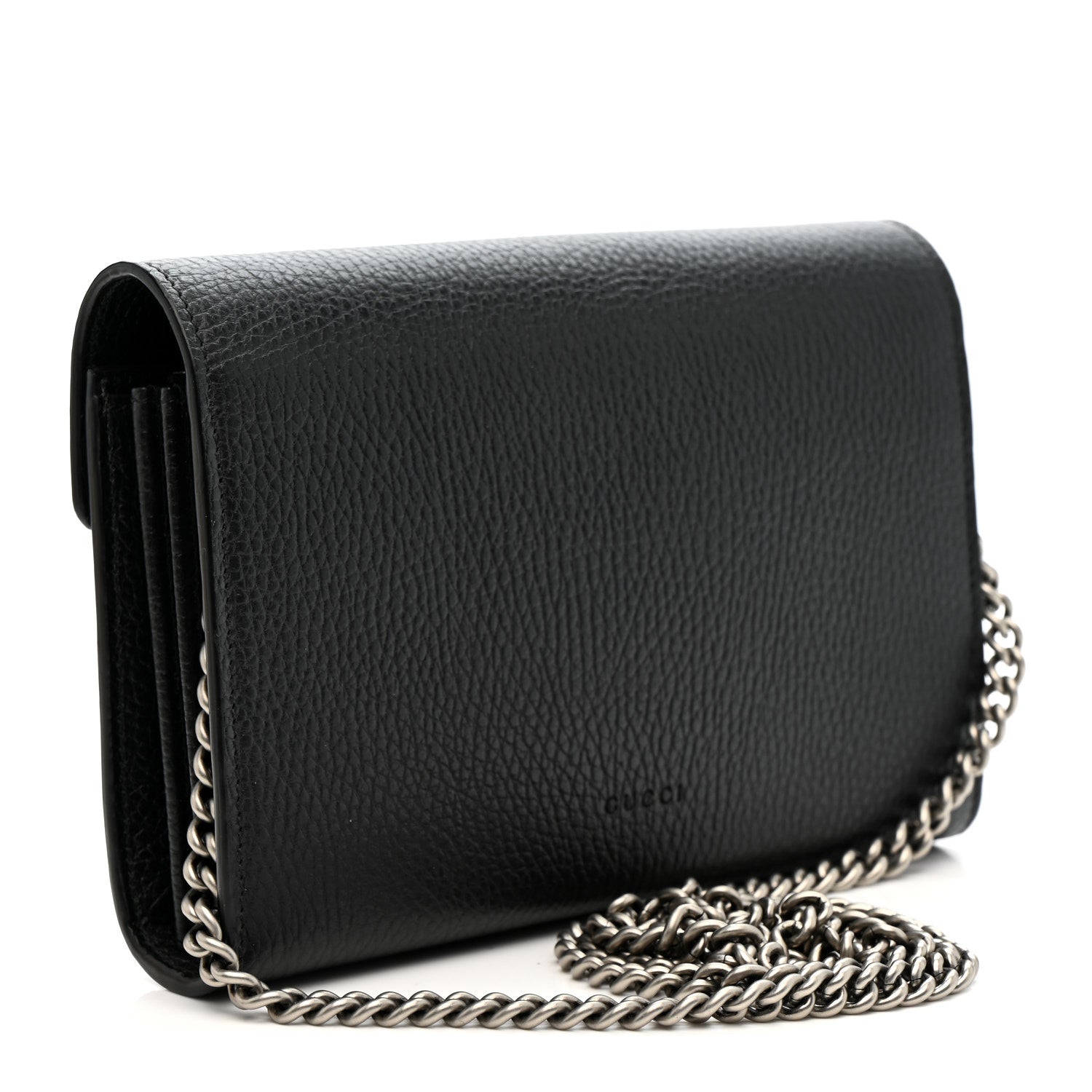 Calfskin Mini Dionysus Chain Wallet Black
