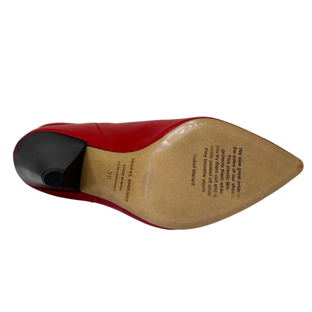 Isabel Marant Red Bootie, 36